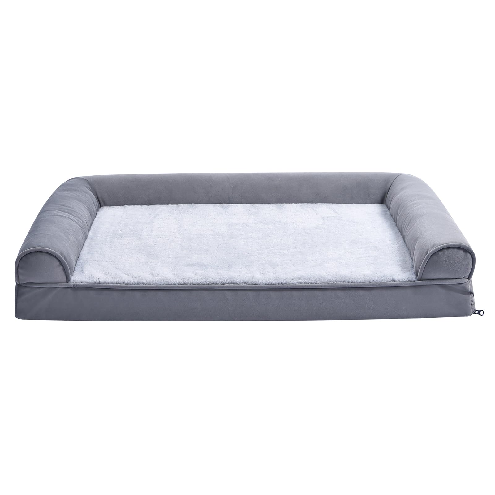 Amazon Basics Foam Living Room Couch Dog Pet Bed With Removable Cover, Grey, 36'' X 27''