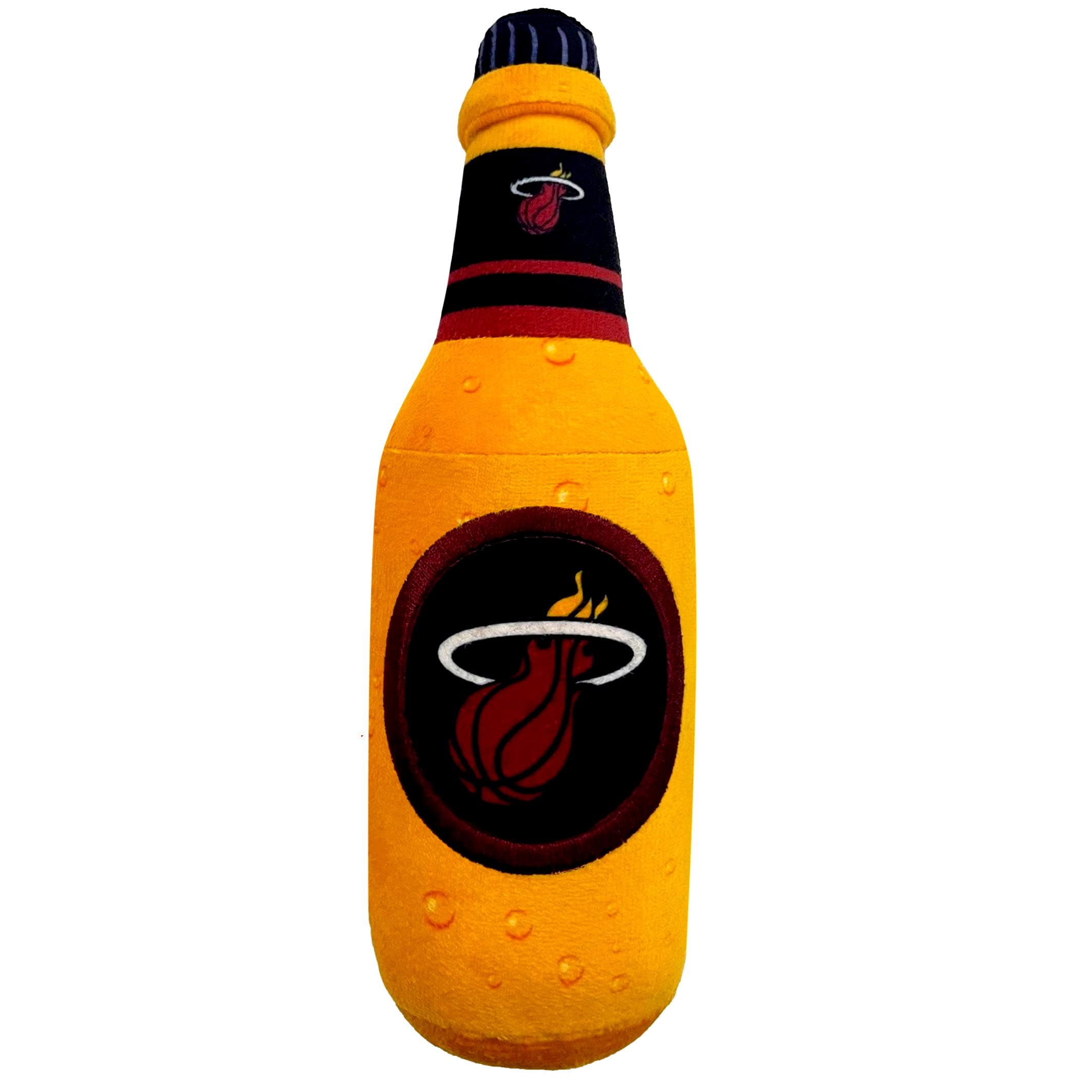 Pets First Nba Miami Heat Beer Bottle Plush Dog & Cat Squeak Toy - Cutest Stadium Soda Bottle Snack Plush Toy For Dogs & Cats Wi