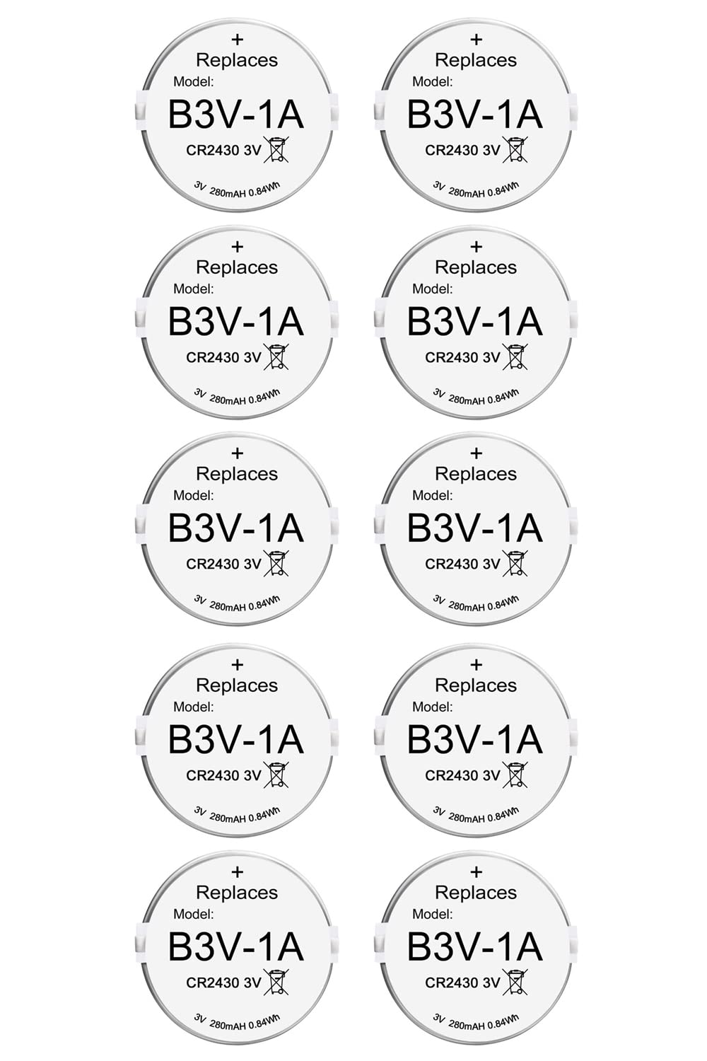 Abeden B3V 1A Lithium Replacement Batteries Compatible With High Tech Pet Single Electronic Collar Battery For Model Ms-4 And Ms-5 10 Pack