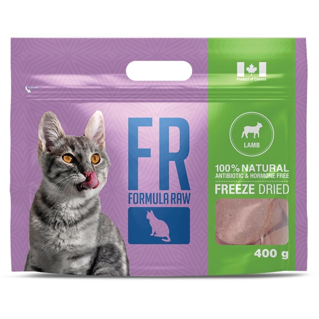 Formula Raw Freeze-Dried Raw Cat Food - Lamb Formula, High Protein, Grain-Free, Whole Ingredients, No Additives, Meal Mixer or T