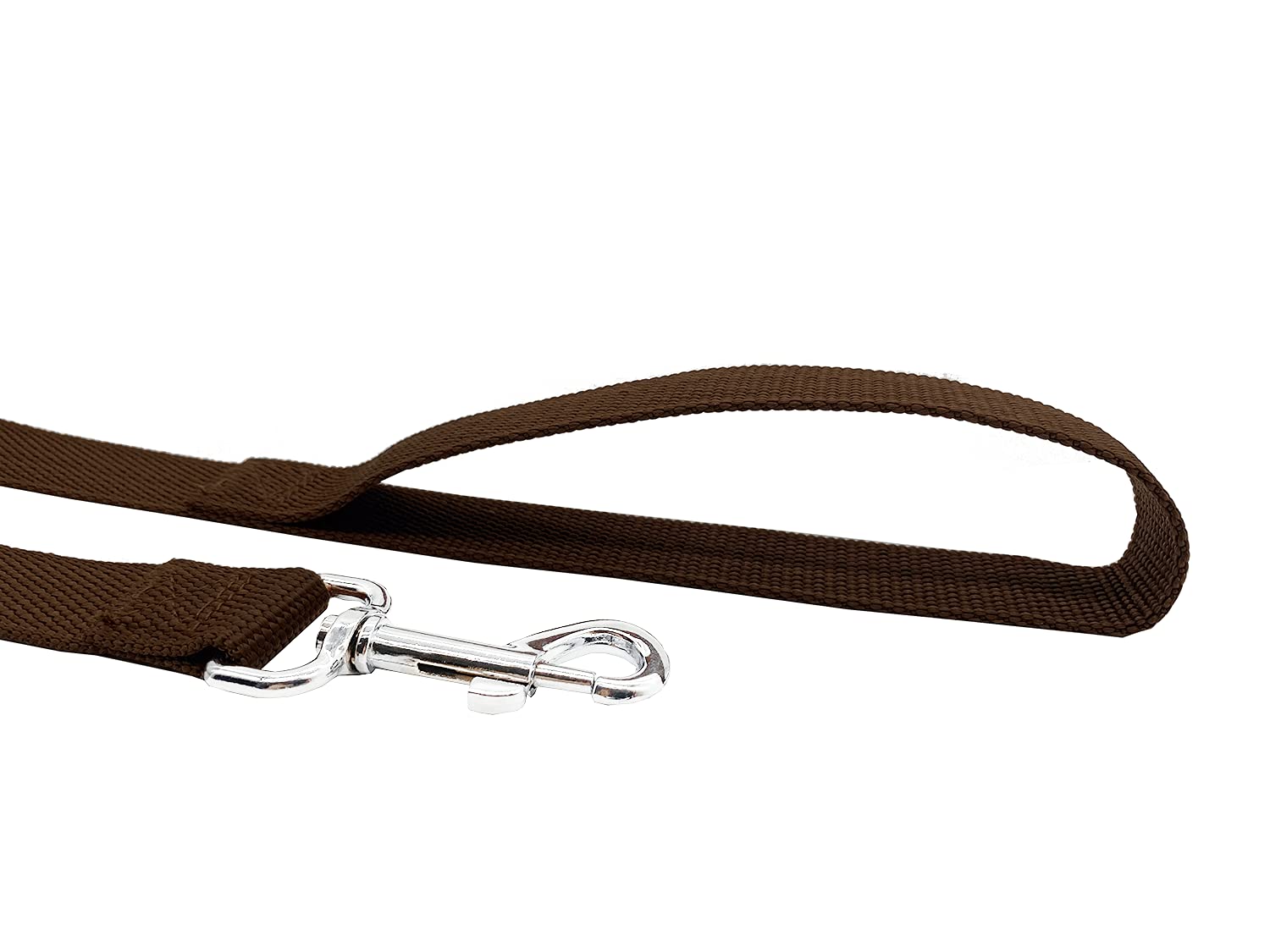 Strong Durable Nylon Dog Training Leash, Traction Rope, 4Ft /5 Foot /6 Feet Long, 5/8 Inch 3/4 Inch 1 Inch Wide, For Small And Medium Dogs (1'' X 7 Ft, Brown)