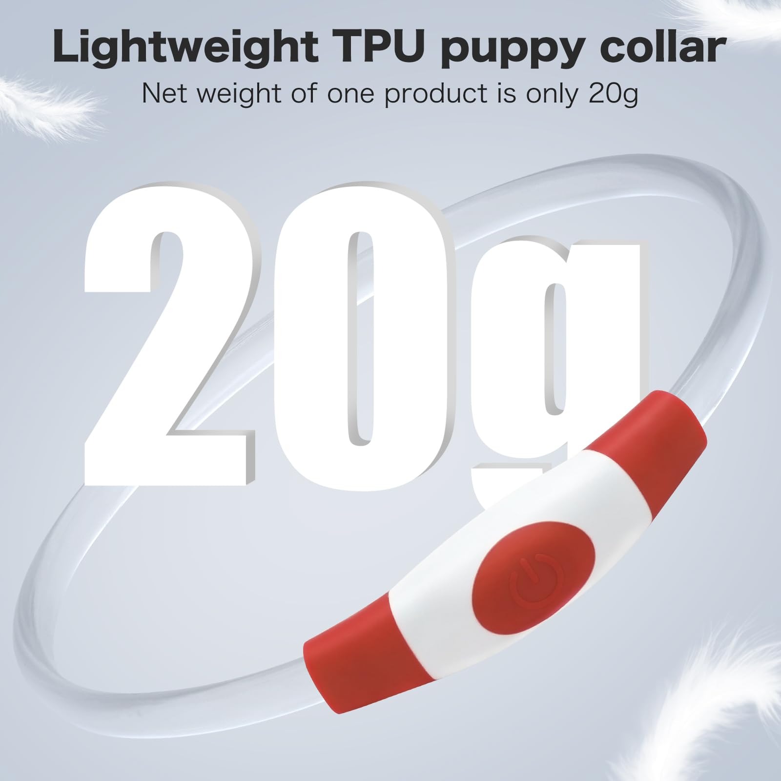 Bseen Light Up Dog Collar - Rainproof Led Dog Collar Rechargeable - Tpu Cuttable Glowing Puppy Collar For Small Dogs& Cats, High