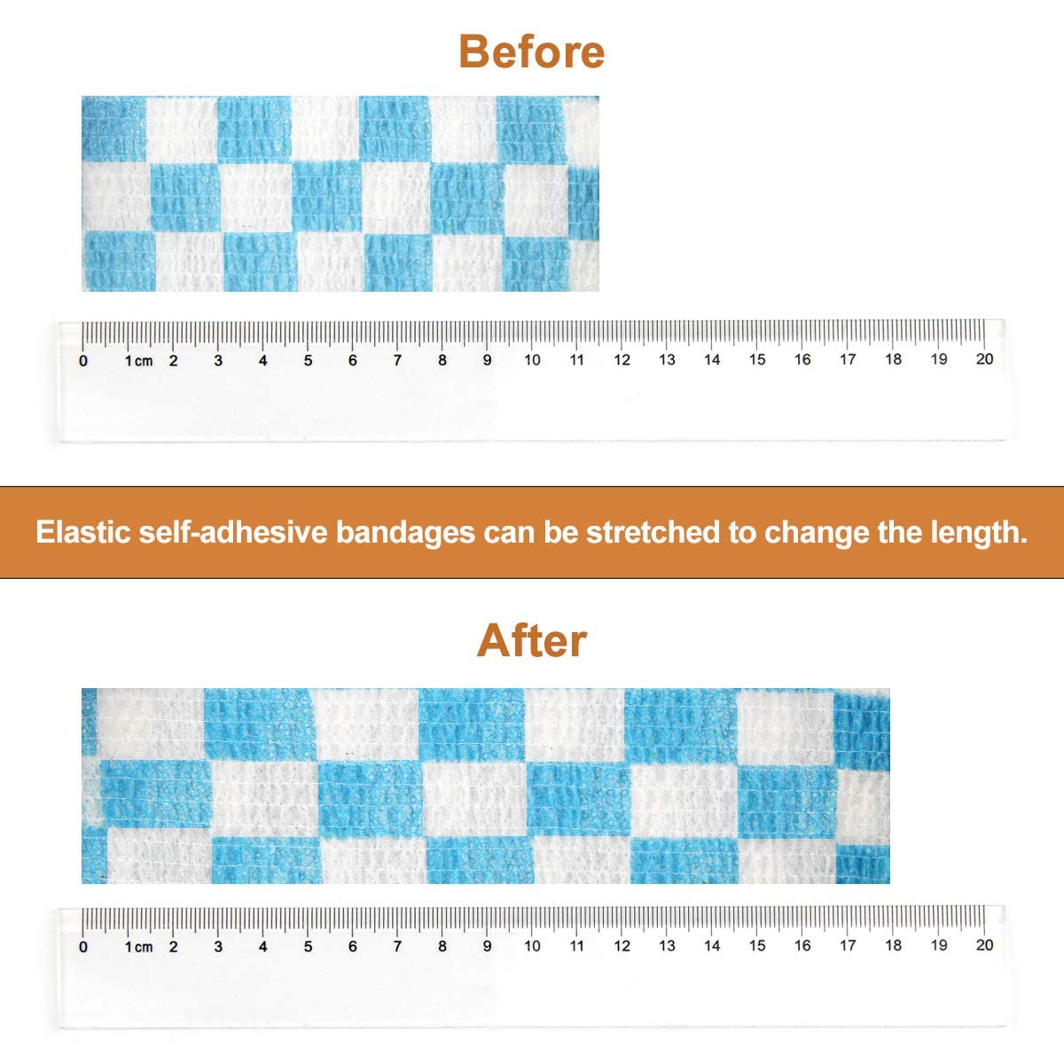 MUEUSS Self Adhesive Adherent Bandage Wrap for Dogs Cats Horses Wounds,Pet First Aid Tape, Breathable Athletic Elastic Cohesive