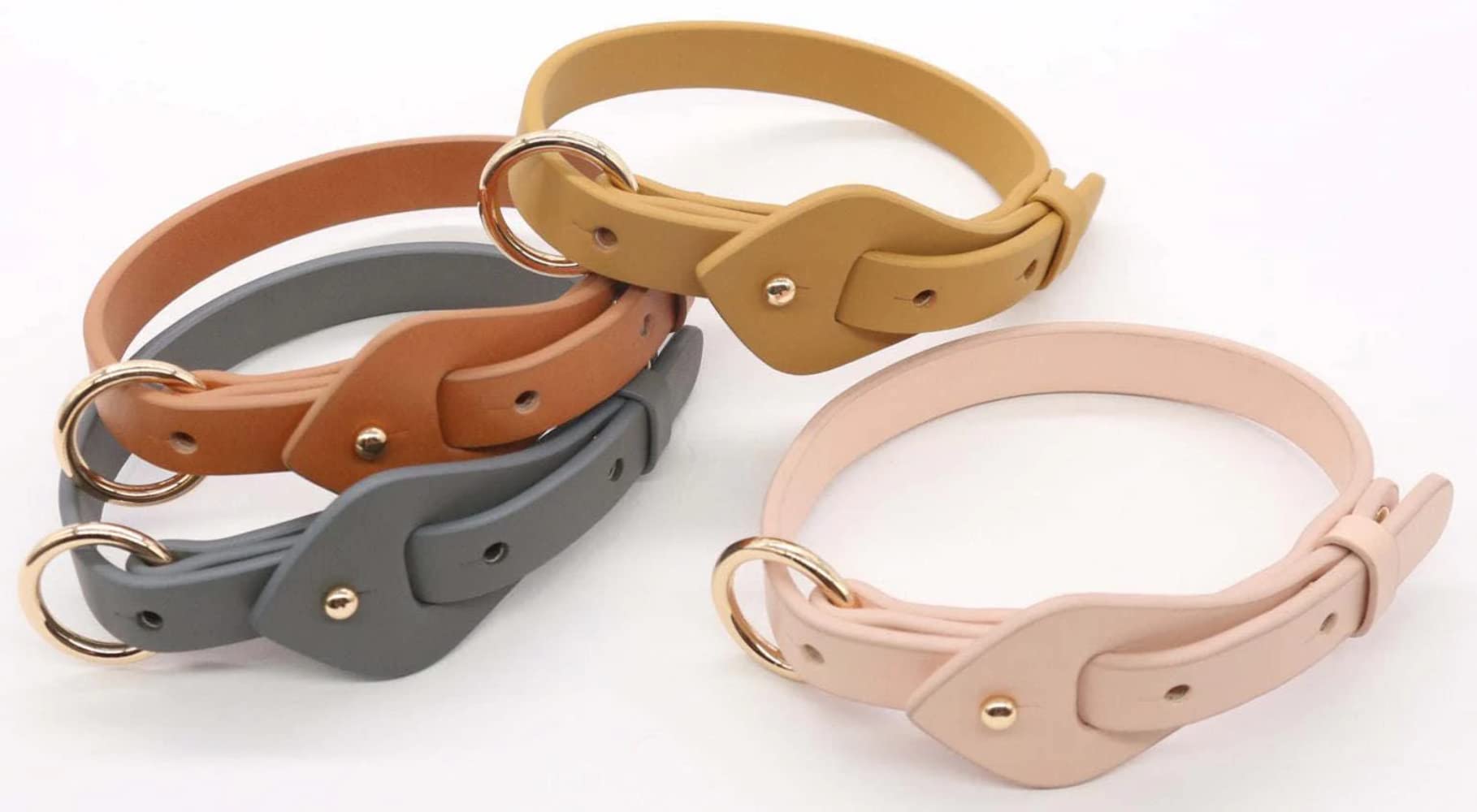 Pet Life Ever-Craft Boutique Series Adjustable Designer Leather Dog Collar, Sm, Grey