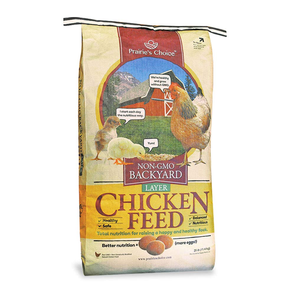 Prairies Choice Non-GMO Backyard Chicken Feed - Layer Formula, 25lbs