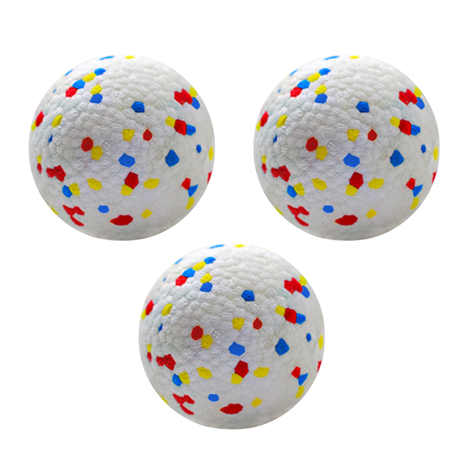 Dog Toy Balls 2.5 Inch, Indestructible Dogs Tennis Balls 3 Pack for Aggressive Chewers, Durable Interactive Toys for Large and M