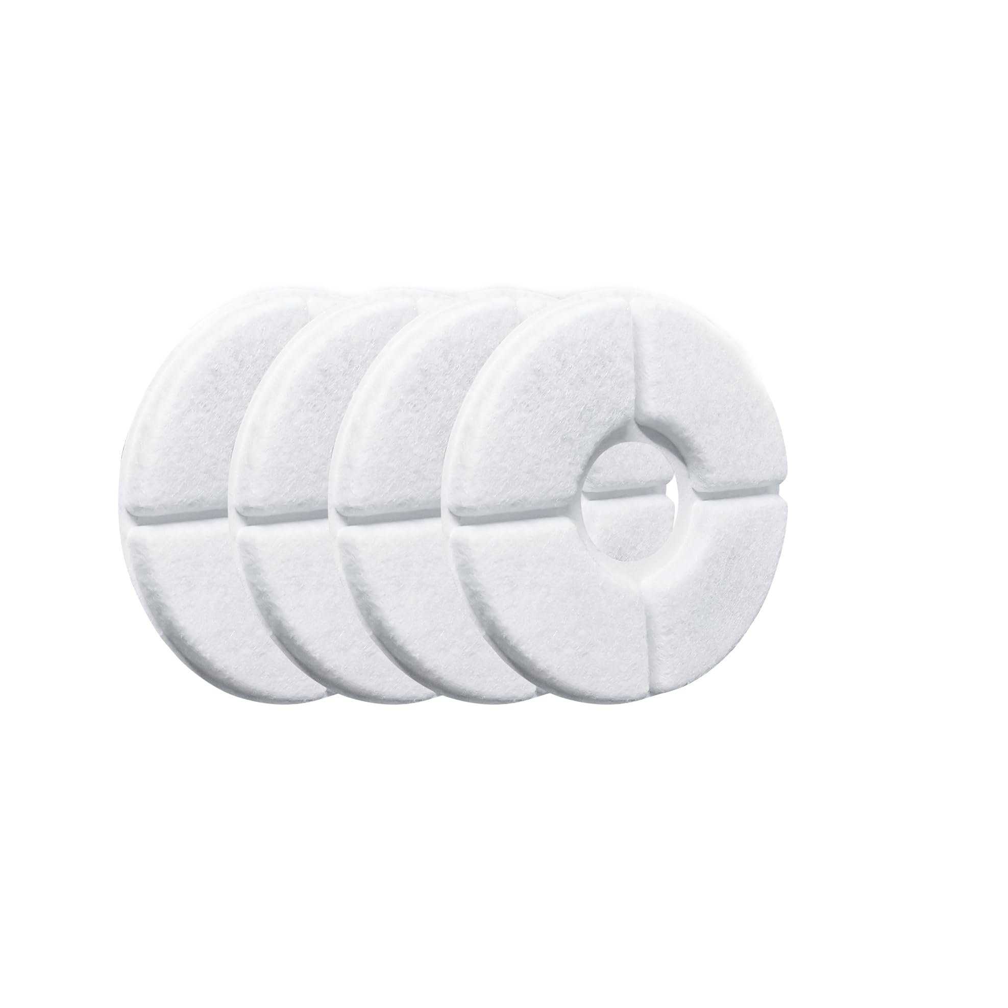 4 Pack Cat Water Fountain Filters, Cirfifth Triple Filtration System Pet Cat Fountain Filter Replacement For 84Oz/2.5L Automatic