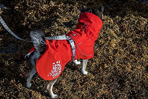 Hurtta Monsoon Coat Eco, Dog Raincoat, Rosehip, 35 In