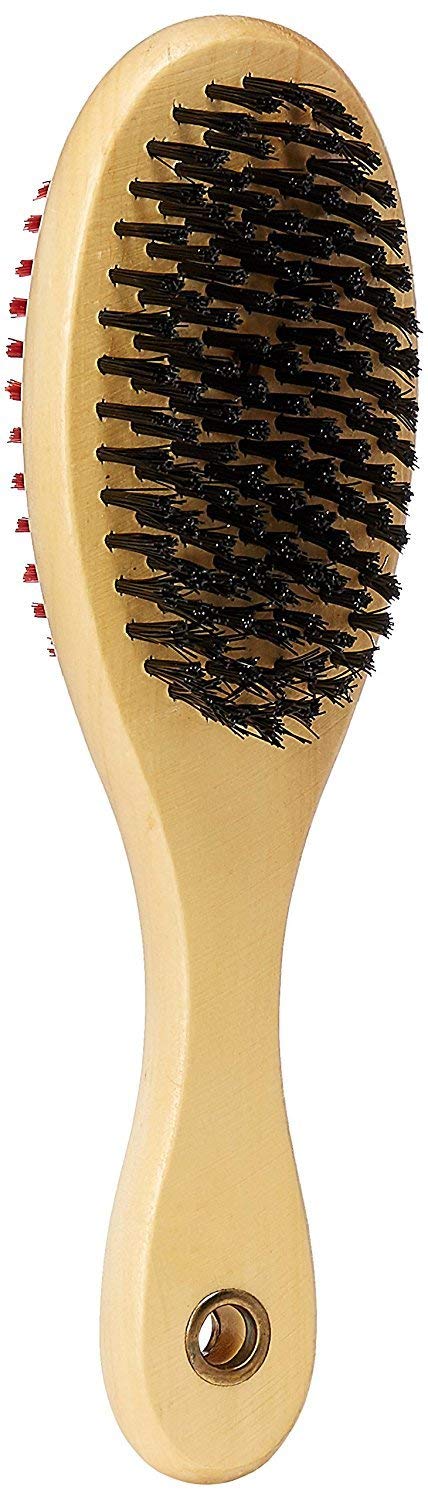 Pups&Pets Double Sided Wooden Handle Double Sided Brush For Dogs, Cats, Puppy And Kittens  (Soft BrushLarge) | Shedding Tool R
