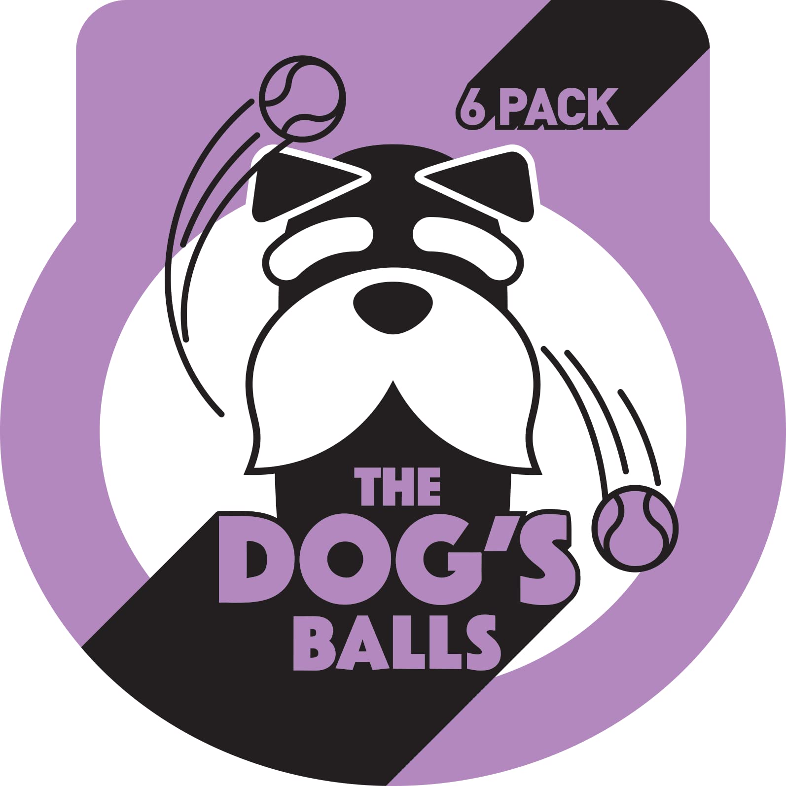 The Little Dog'S Balls, Dog Tennis Balls, 6-Pack Lilac Dog Toy, Strong Dog & Puppy Ball For Training, Play, Exercise & Fetch