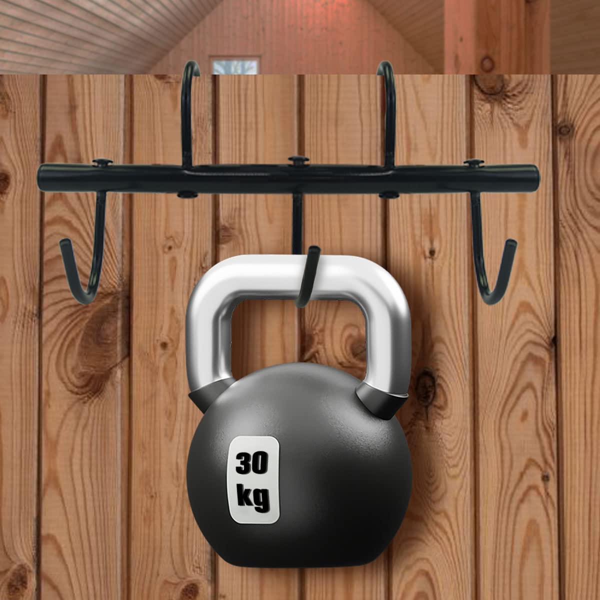 Vbuy 2Pcs Steel Tack Rack With Swivel Hooks For Horses Black Hanging Bridle Hooks Portable Tack Hangers Horse Tack Room Organize