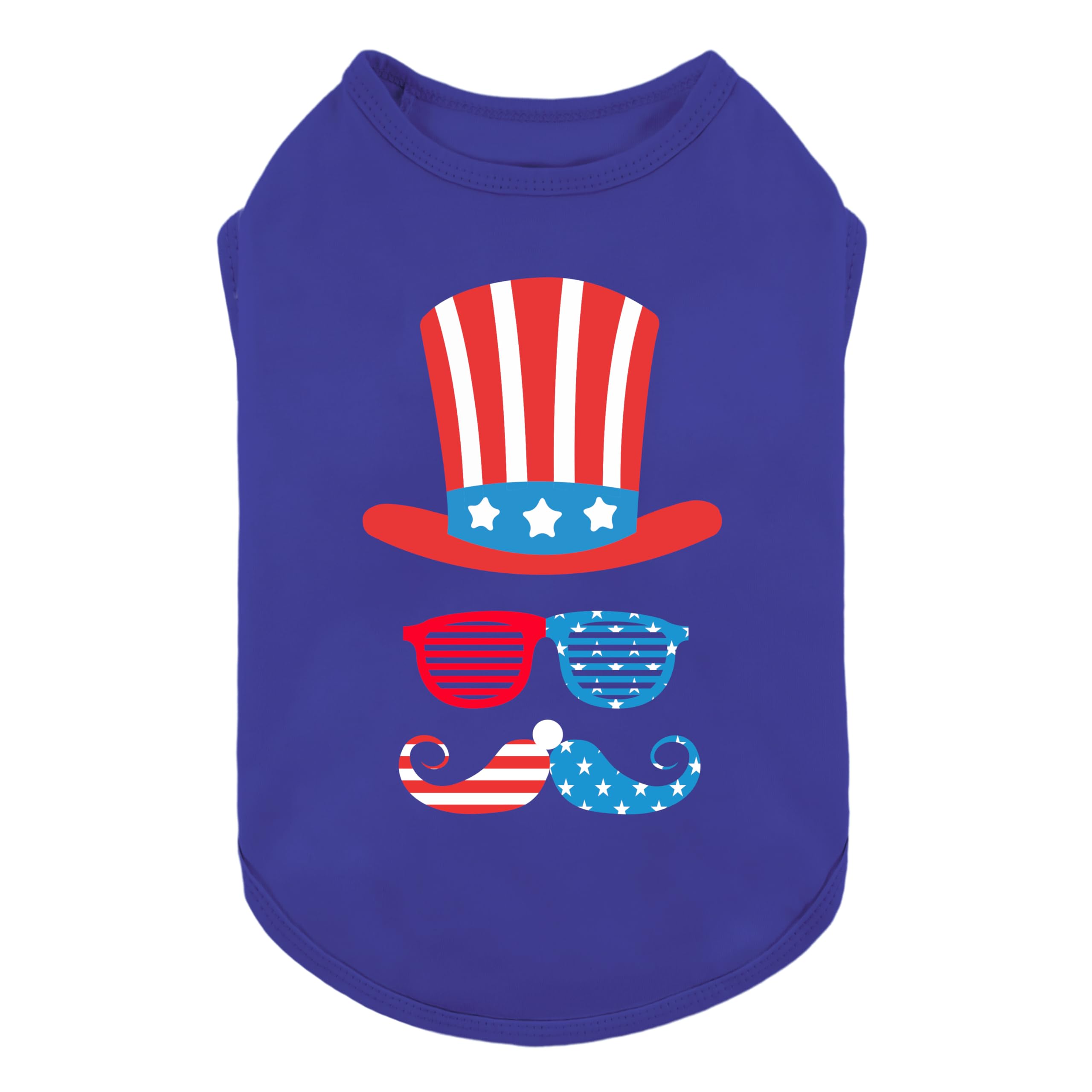 Fitwarm Patriotic Funny Dog Shirt, 4Th Of July Outfit For Small Dogs Boy Girl, Festive Pet Clothes, Red, White, Blue, Medium