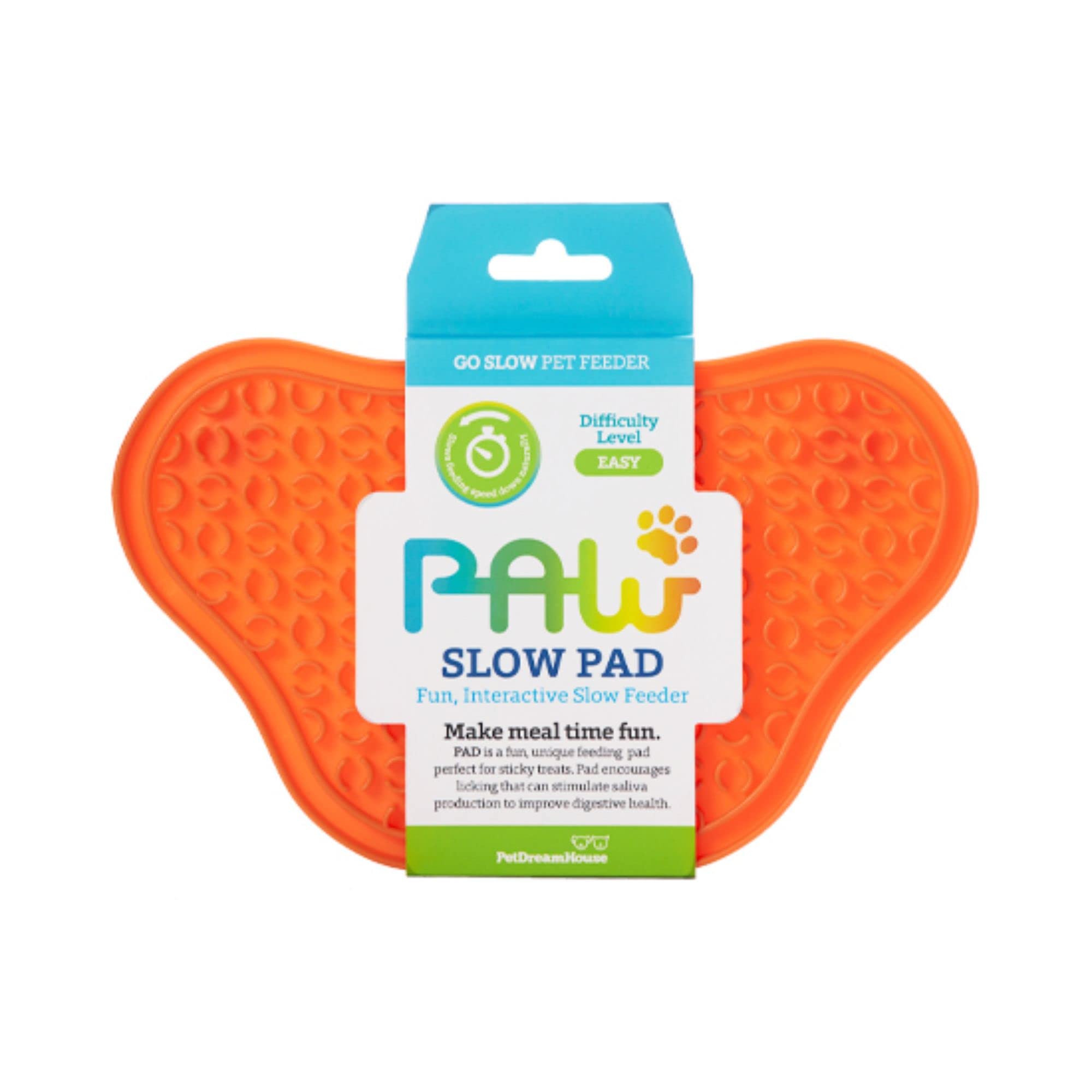 PetDreamHouse Lick Paw Pad & Slow Feeder for Dogs, Anti-Boredom, Distraction Mat, Reduces Anxiety w/Stress-Relief Stimulating Li