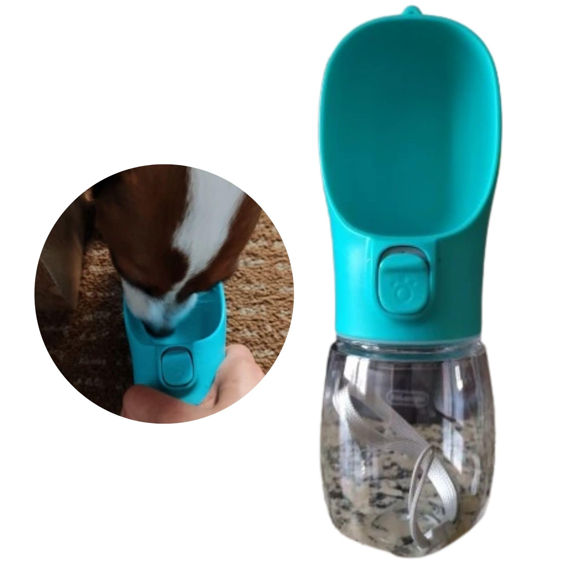 Goodiepet Portable Dog Water Bottle | Leak-Proof Dog Water Dispenser For Travel Outdoor (White, 12Oz)