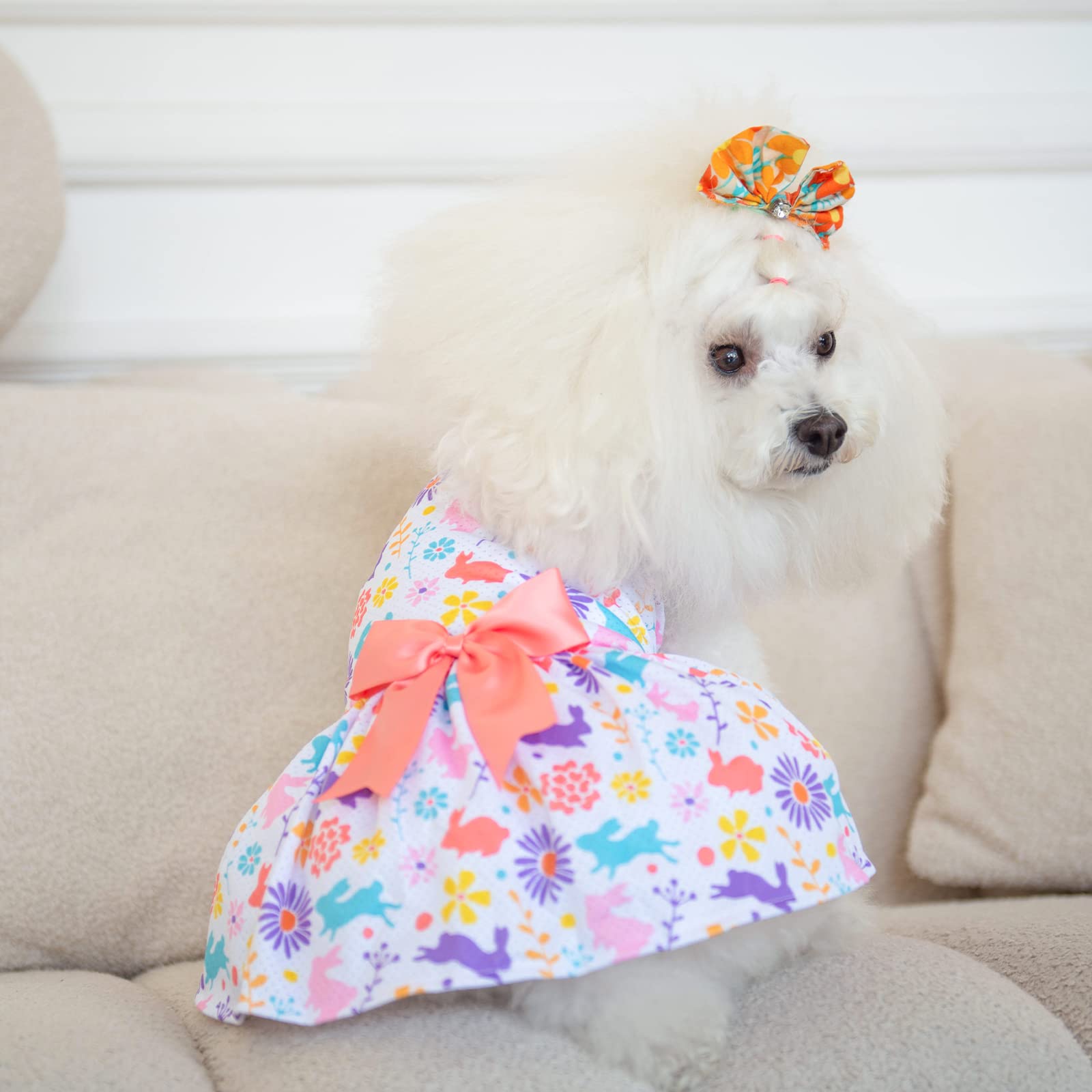 Cutebone Easter Dog Dress Puppy Sundress Pet Outfit Summer Fashion For Small Dogs Girl Cat Clothes Bf09S