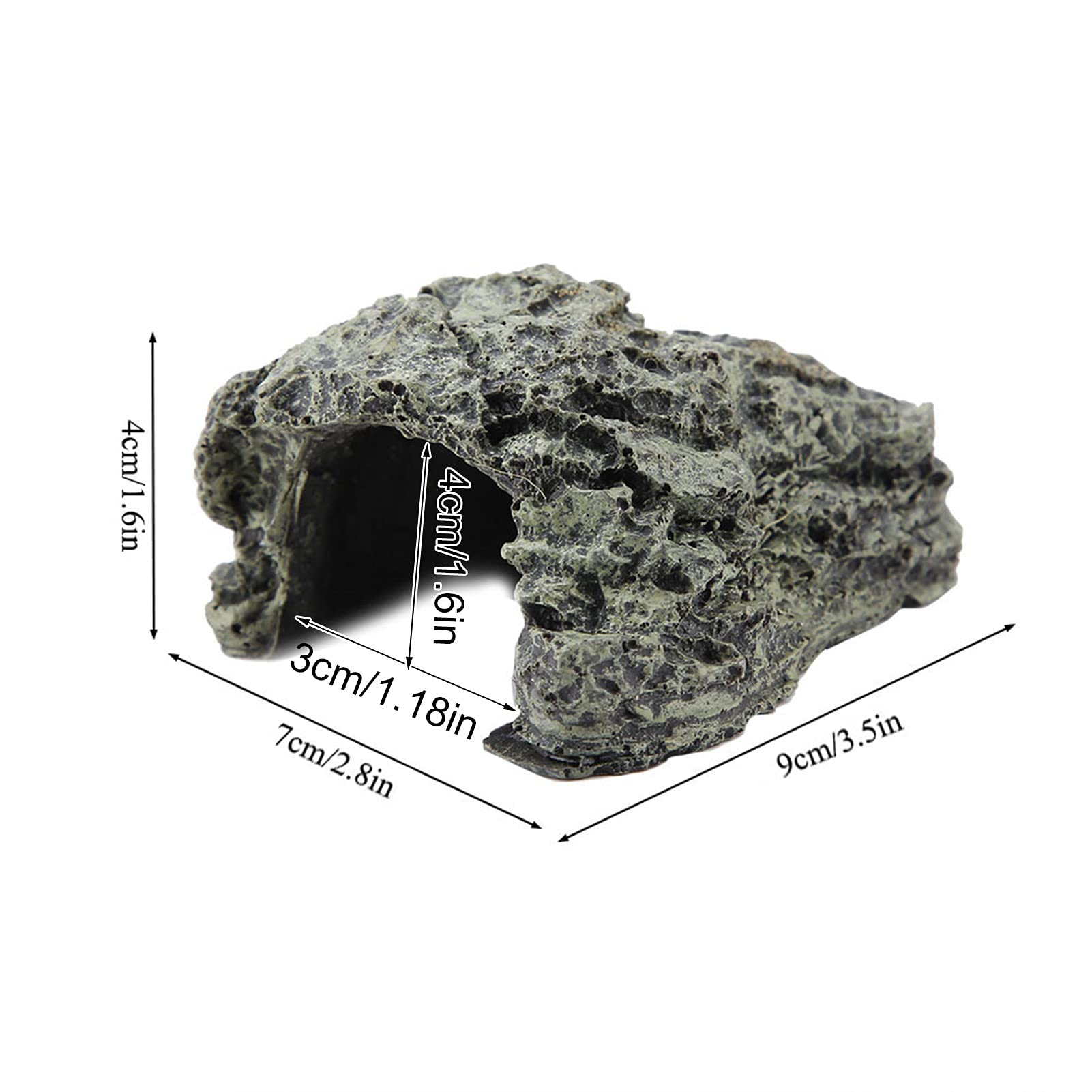 Reptile Hideouts Basking Reptile Hide Lizards s Resin Hiding Cave Ornament for Aquarium Reptile Terrarium(S)