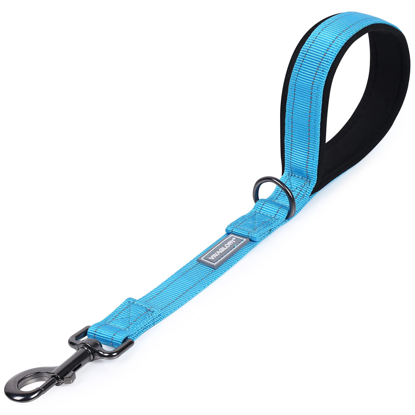 Vivaglory Short Dog Leash For Medium & Large Dogs, 18Inch, Lake Blue