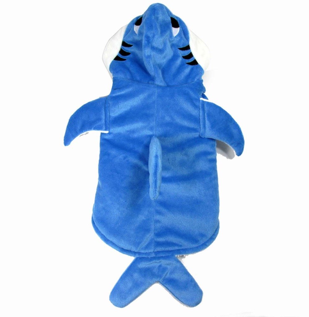 Mogoko Funny Dog Cat Shark Costumes, Pet Halloween Christmas, Blue, Size 9.4