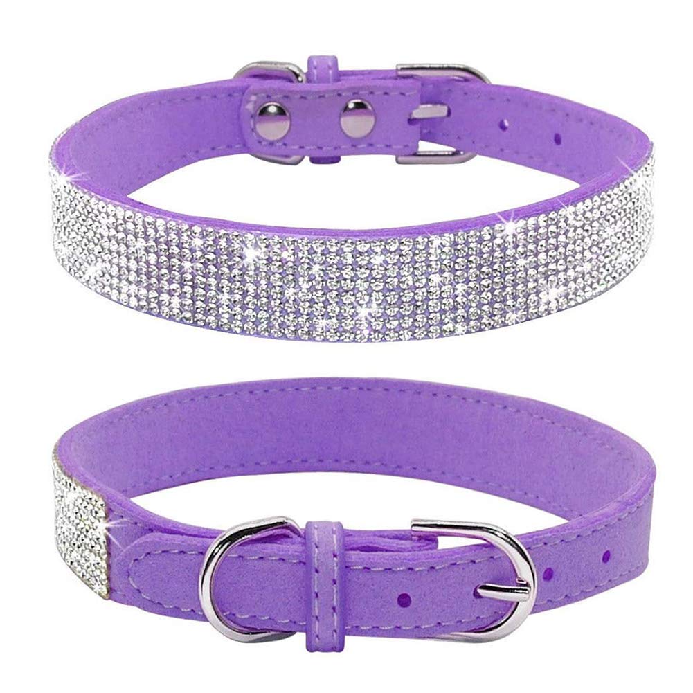 Etopars Microfiber Pet Dog Collar Leashes Set, Reflective Dog Collar, Double-Layer Soft Leather Pet Leash, Cat Dog Collar Leash