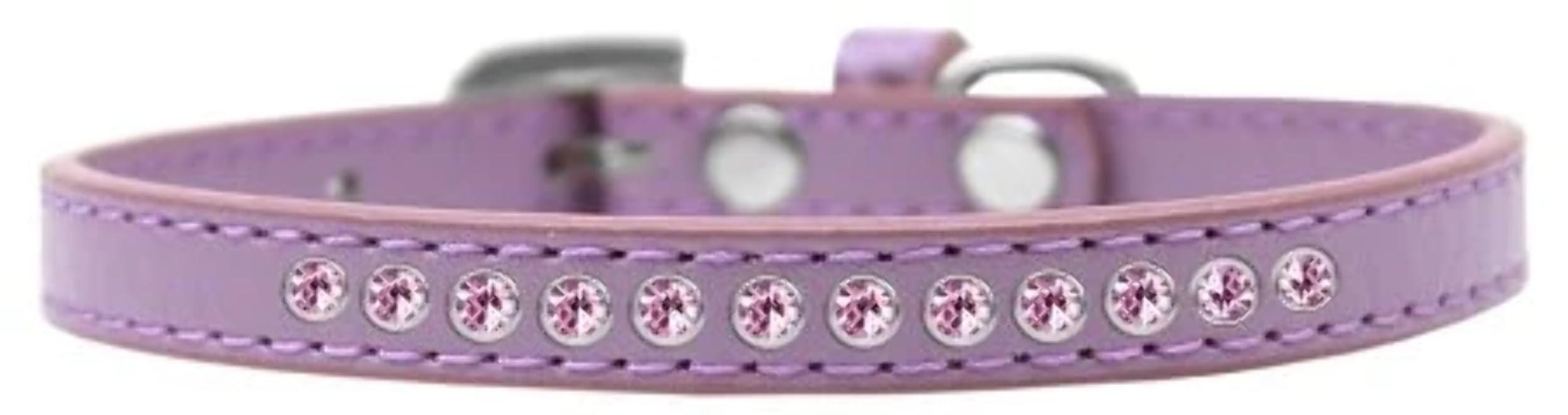 Dog, Puppy & Pet Fashion Collar, &quot;Light Pink Crystal Rimsets&quot; Aqua 16