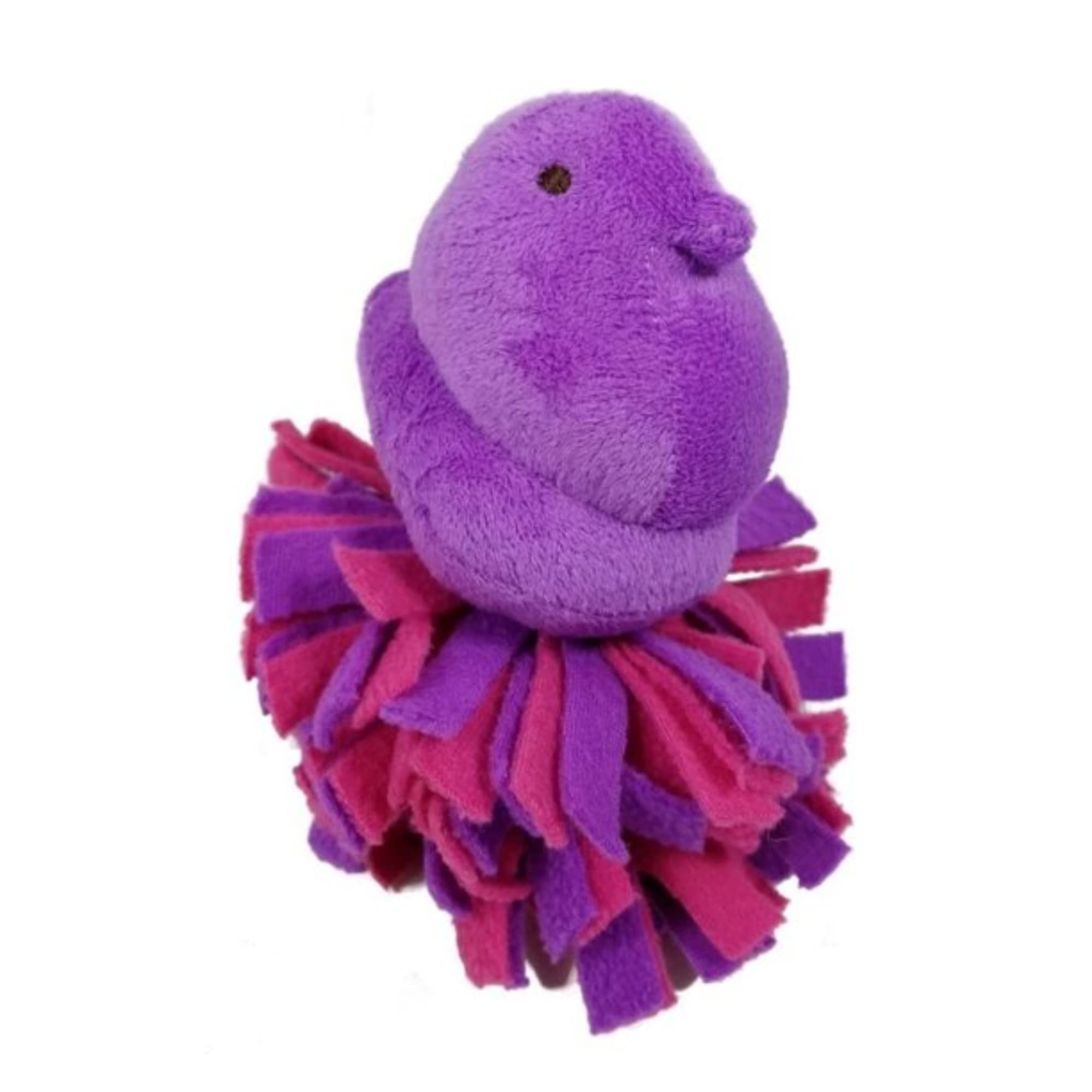 Peeps Chick Fleece Ball Toy For Dogs, 4 Count, Blue/Purple/Pink And Yellow