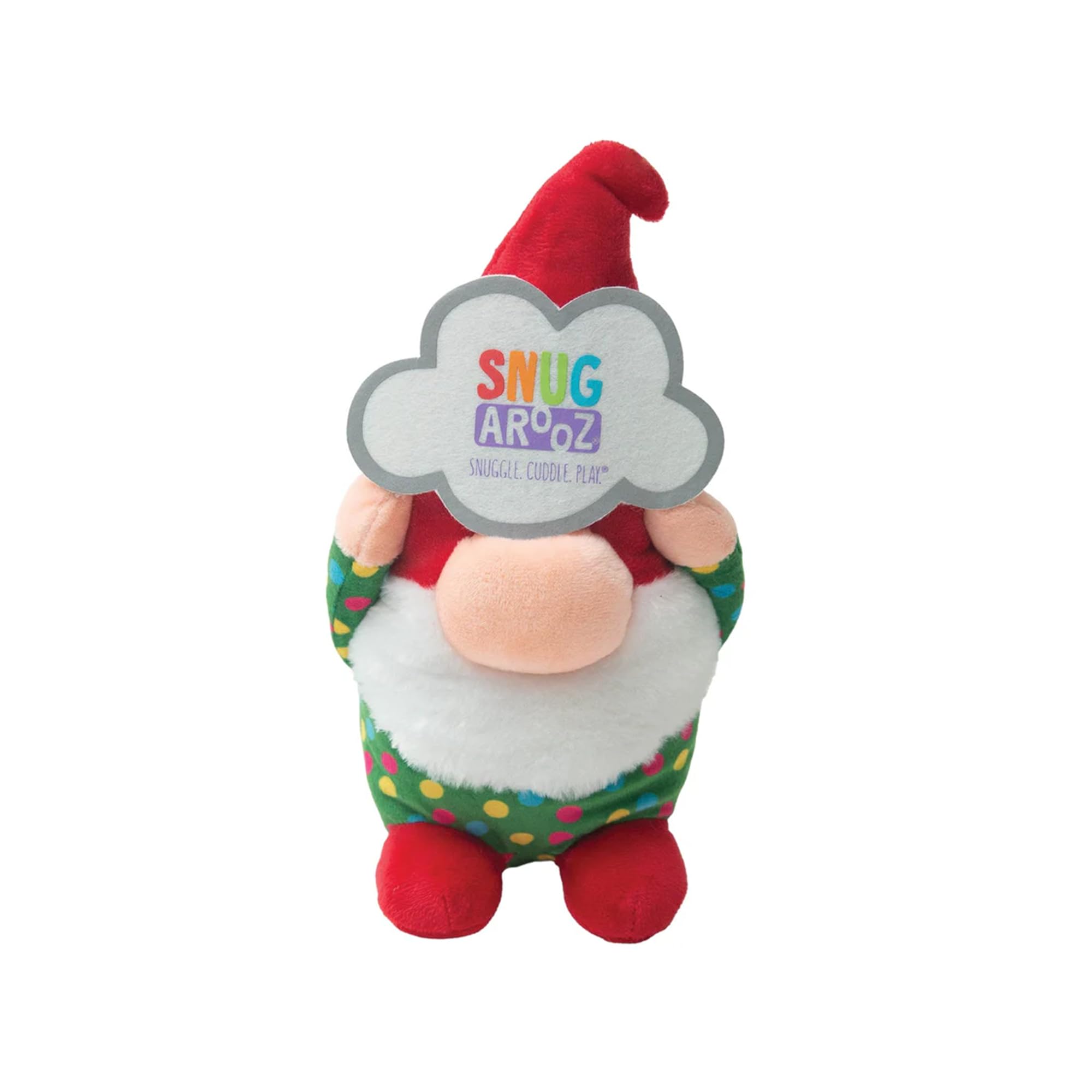 Snugarooz Snug the Gnome Dog Toy with Repair Patch - Sustainable Plush Made from Recycled Bottles - Soft, Durable & Perfect for 