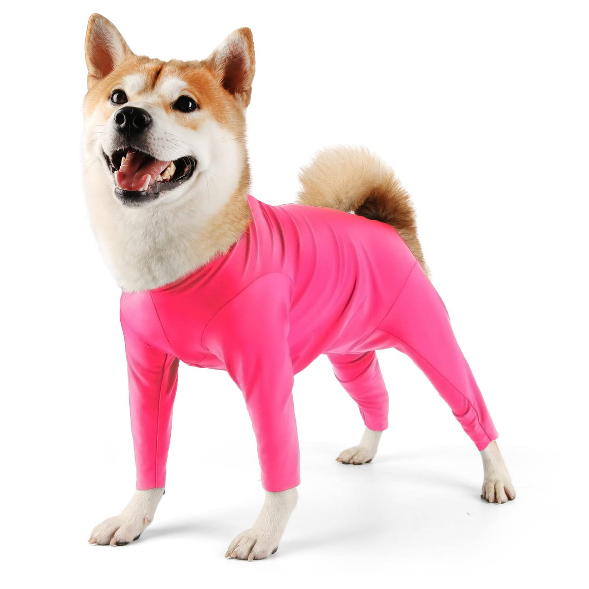 Etdane Dog Onesie For After Surgery Pet Surgical Recovery Suit Anti Shedding Bodysuit Long Sleeve Claming Pajamas With Legs For Female Male Dog (Small, Pink)