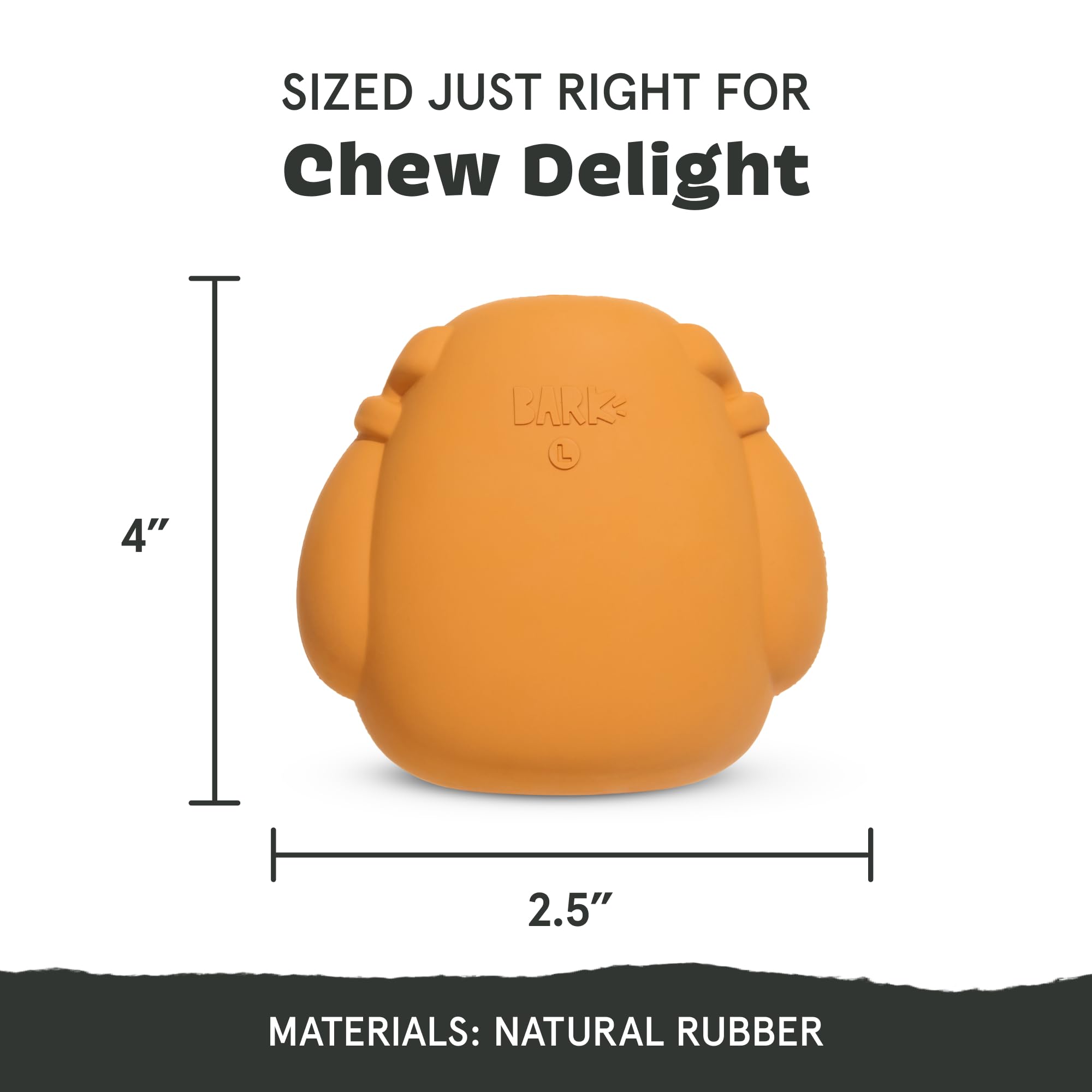 Barkbox Bark Stuffed Turkey Dog Toy | Natural Rubber, Treat Dispensing, Perfect For Peanut Butter | Dog Toy For Aggressive Chewe