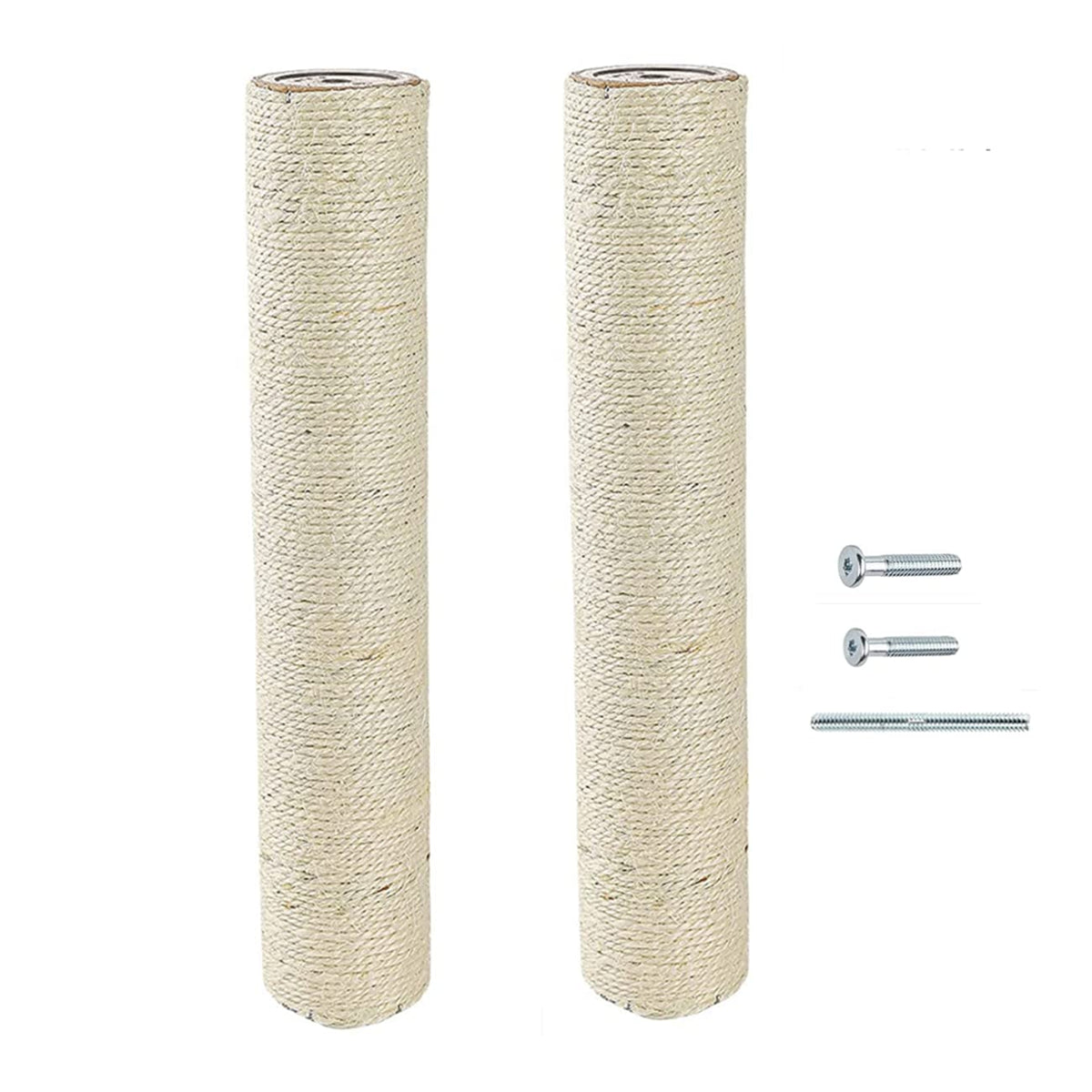 Shengocase 2-Pack 15' L, Ø 2.75' Cat Tree Tower Accessories Replacement Post With M8 Bolt, Diy Cat Scratching Post Replacement Part Pole