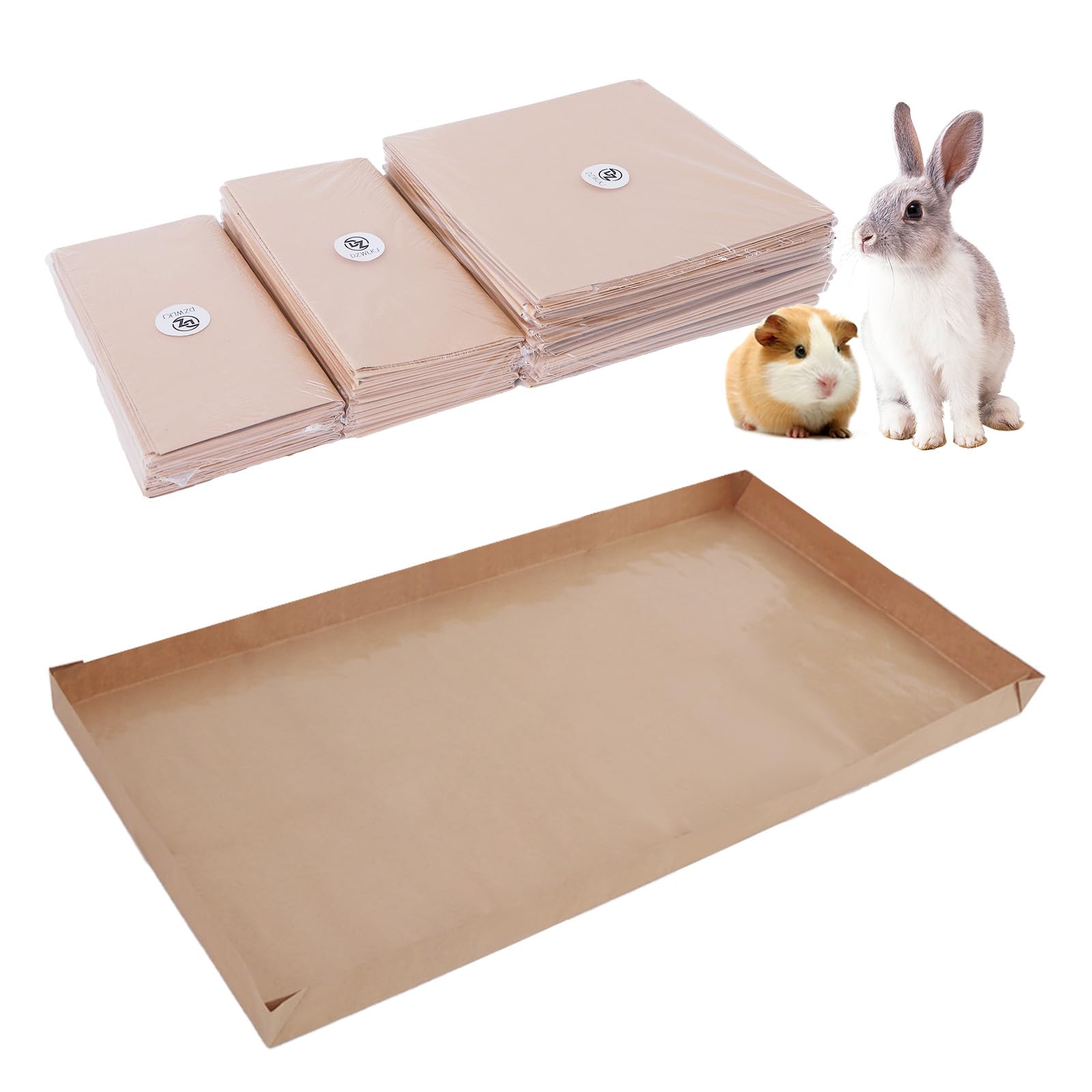 Disposable Guinea Pig Cage Liners, 48'' X24 Large Liner Bag For Guinea Pig Cage Bottom, Water-Resistant Kraft Paper (4Pack)