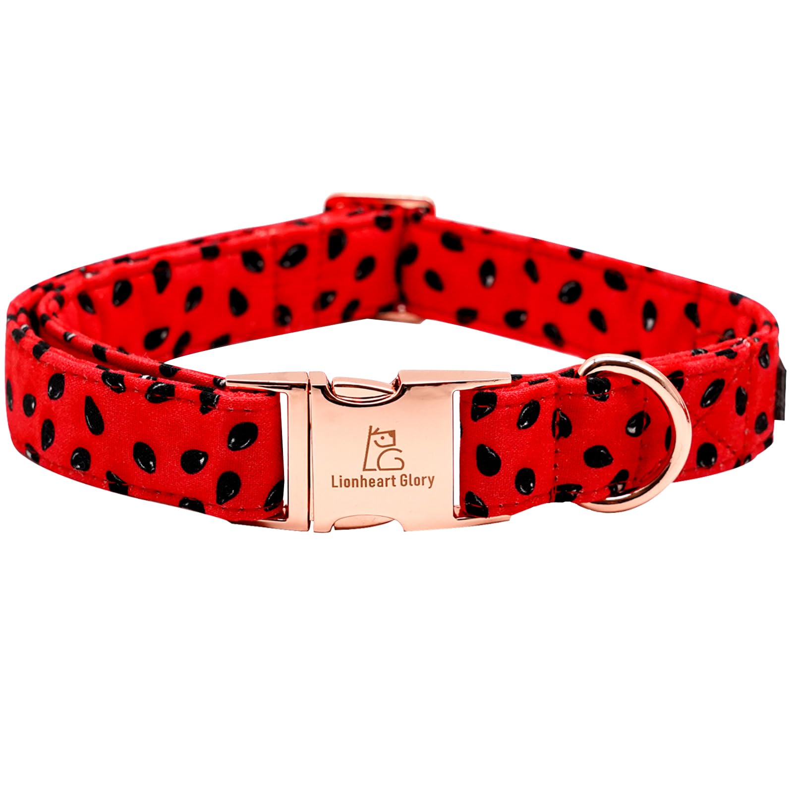 Lionheart Glory Watermelon Print Dog Collar - Soft, Durable & Adjustable For Small Dogs - Spring/Summer Cute Collar Gift