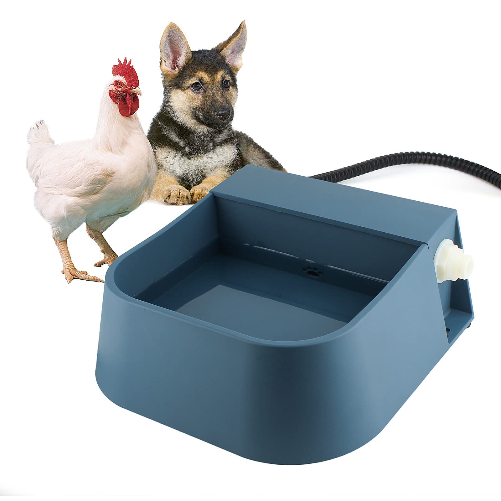 NAMSAN Automatic Fill Heated Dog Bowl - Model LS-1909FBowl, Thermal Water Dispenser for Dogs, Cats, and Chickens, Automatic Heating
