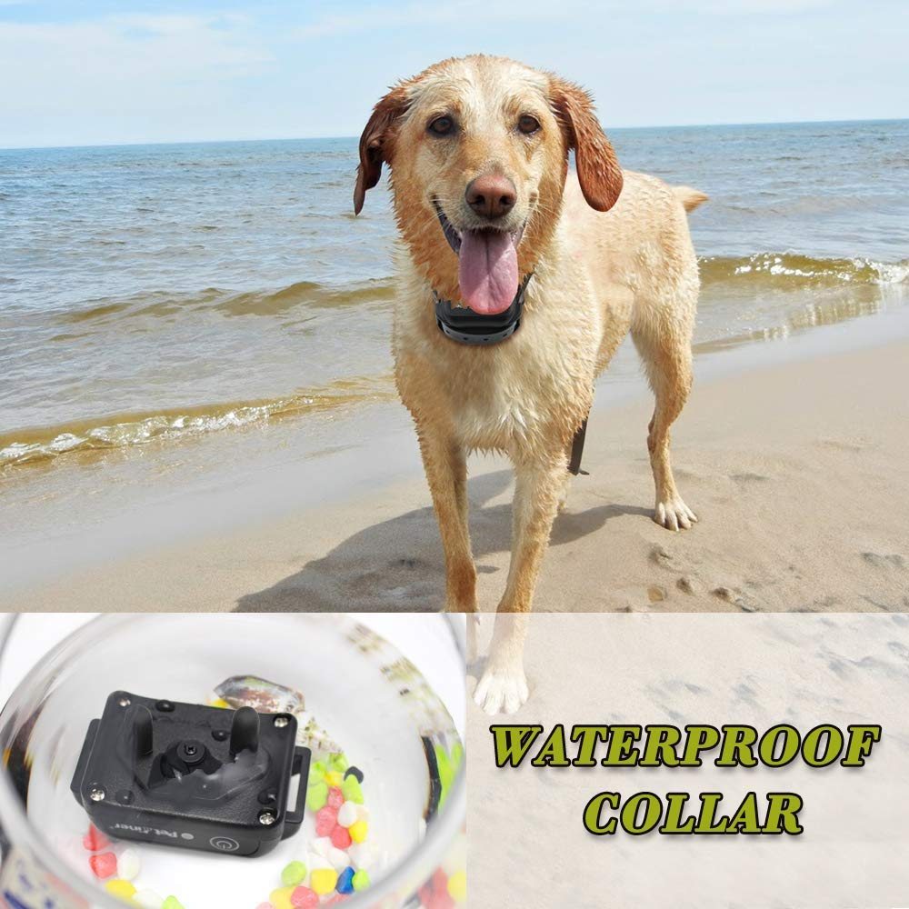 Petrainer Upgraded Model Rechargeable & Waterproof Remote Dog Training Collar 330 Yd Electric Dog Bark Collar With Beep/Vibratio