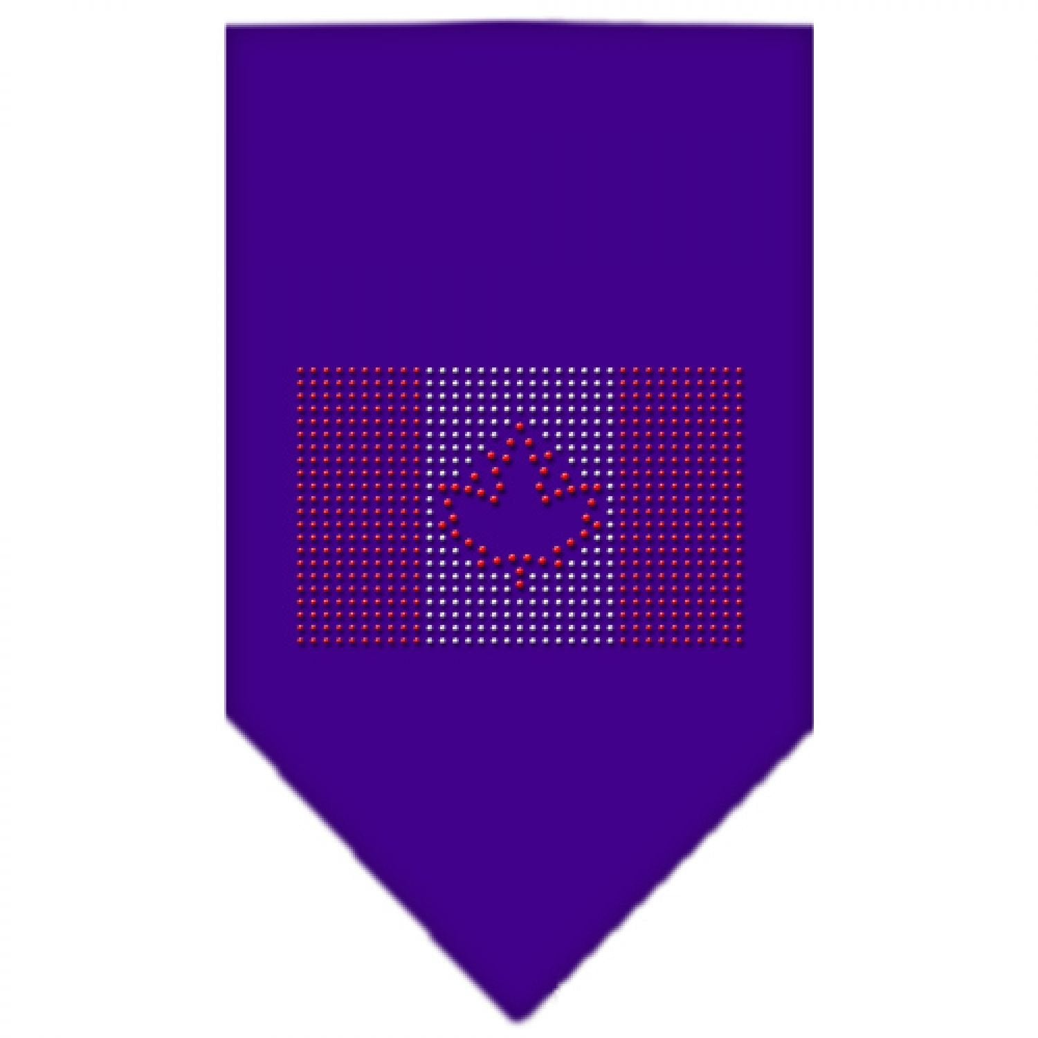Mirage Pet Products Canadian Flag Rhinestone Bandana, Small, Purple