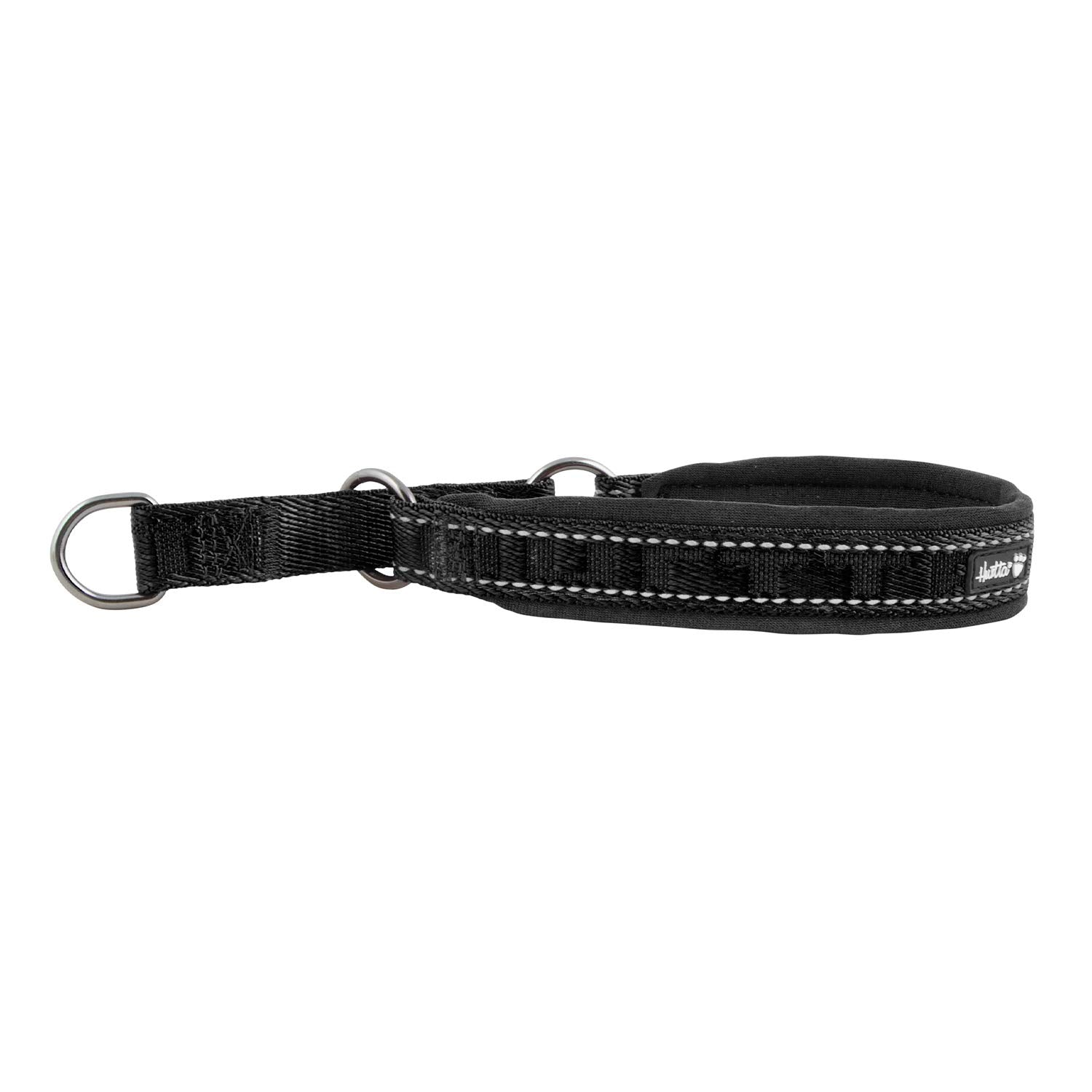 Hurtta Casual Padded Half Choke Dog Collar, Raven, 12-16 In