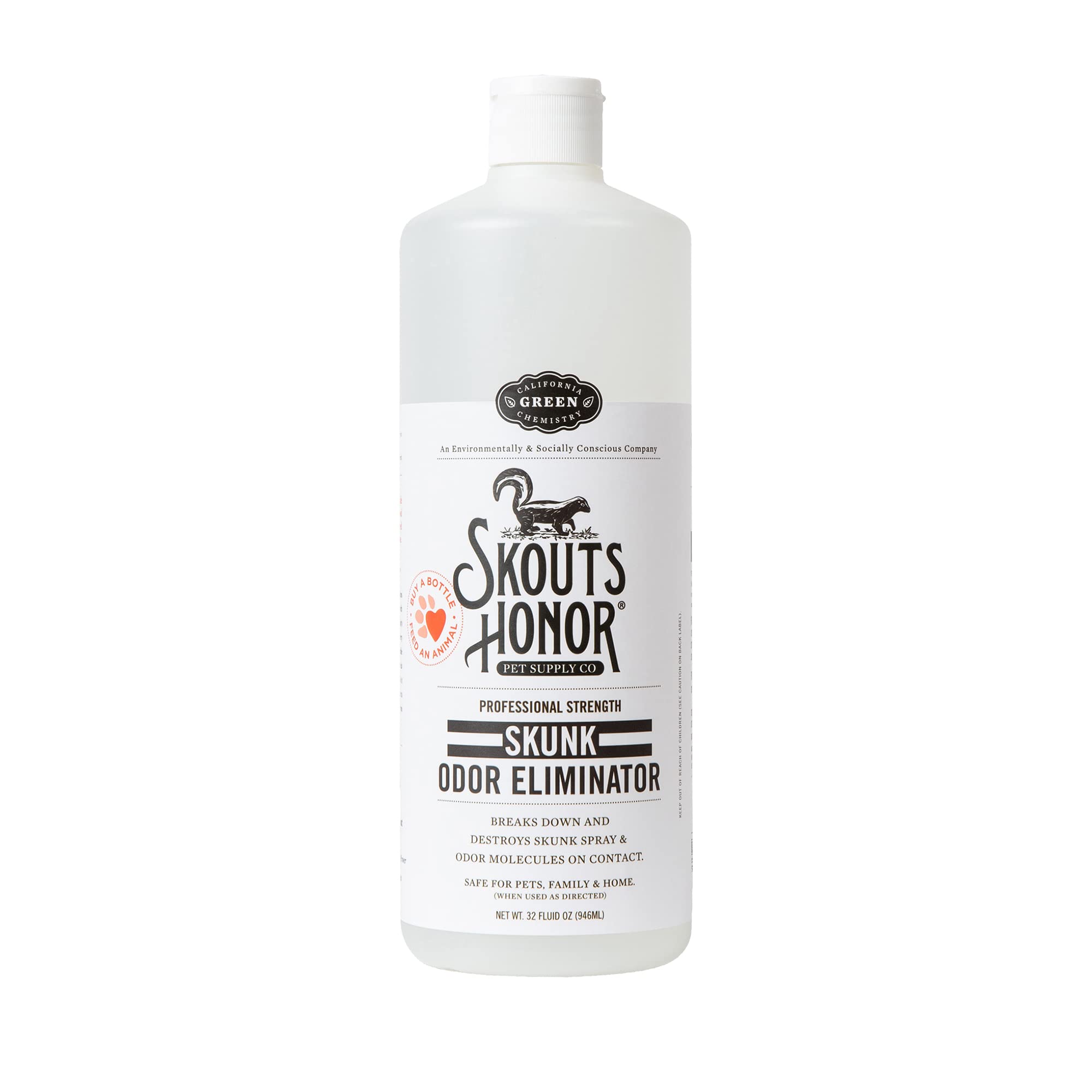 Skout'S Honor Skunk Odor Eliminator For Pets, Indoor, And Outdoor Surfaces - Eliminate Skunk Spray Odor, Eco-Friendly, Cruelty-F