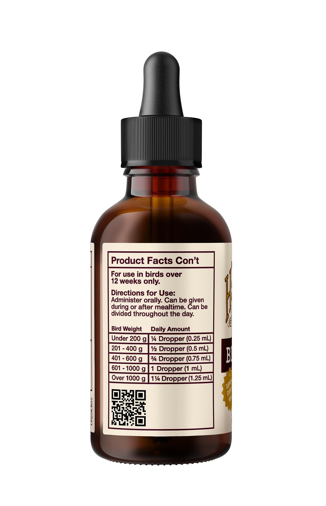 Hemp Well Organic Hemp Oil for Birds – 2oz, Supports Health, Reduces Feather Plucking & Destructive Behavior, Immune Support, Relaxation