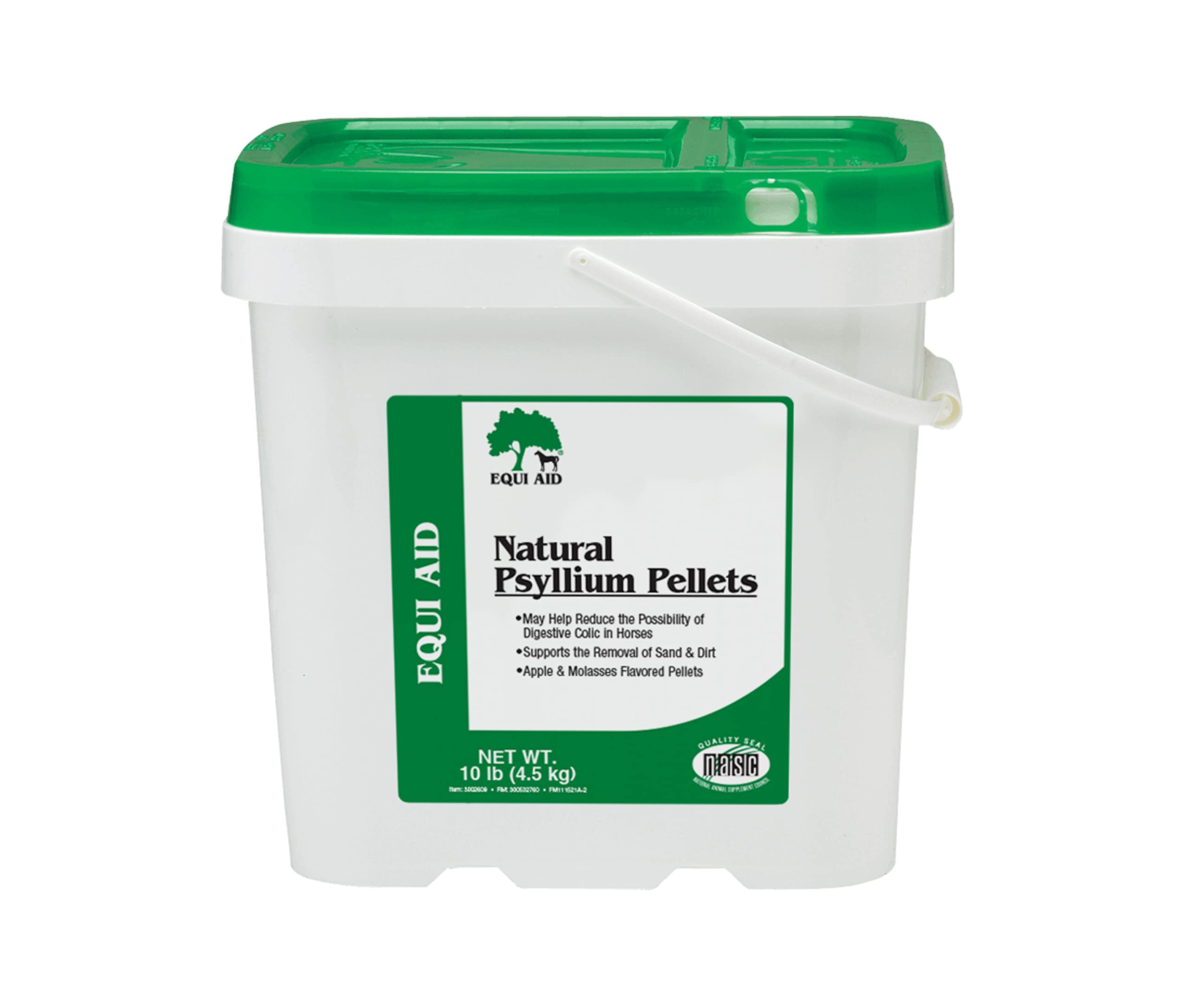 Farnam Equi Aid Natural Horse Psyllium Pellets Supplement, Supports Removal of Sand & Dirt From the Ventral Colon, 10 Pounds, 32
