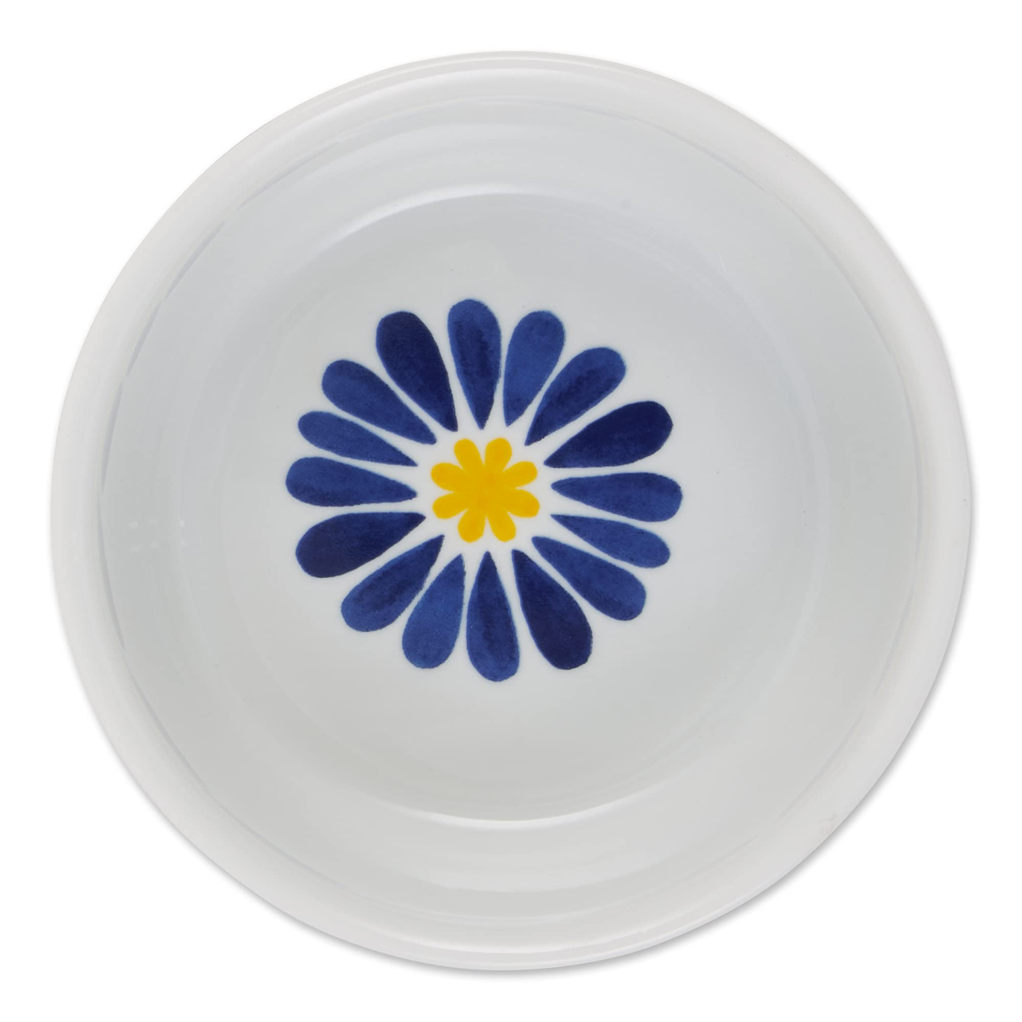 DII Pet Bowl Portuguese Azulejos Small 4.25Dx2H (Set of 2)