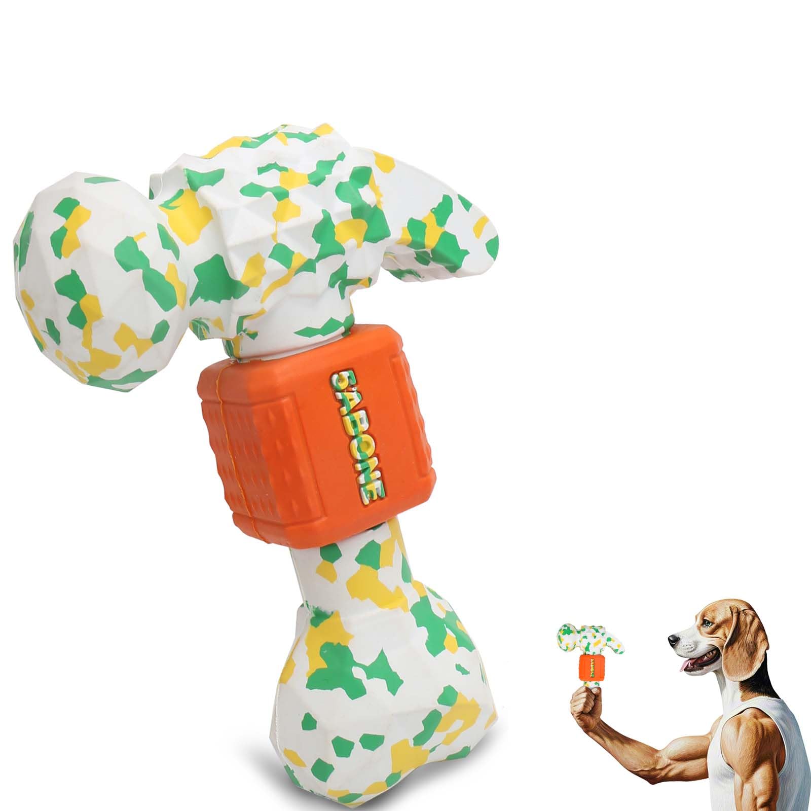 Generic Dog Chew Toy, Biodegradable Two Kinds Of Chewing Intensity Camouflage Color Dog Toy For Aggressive Chewers, Indestructib