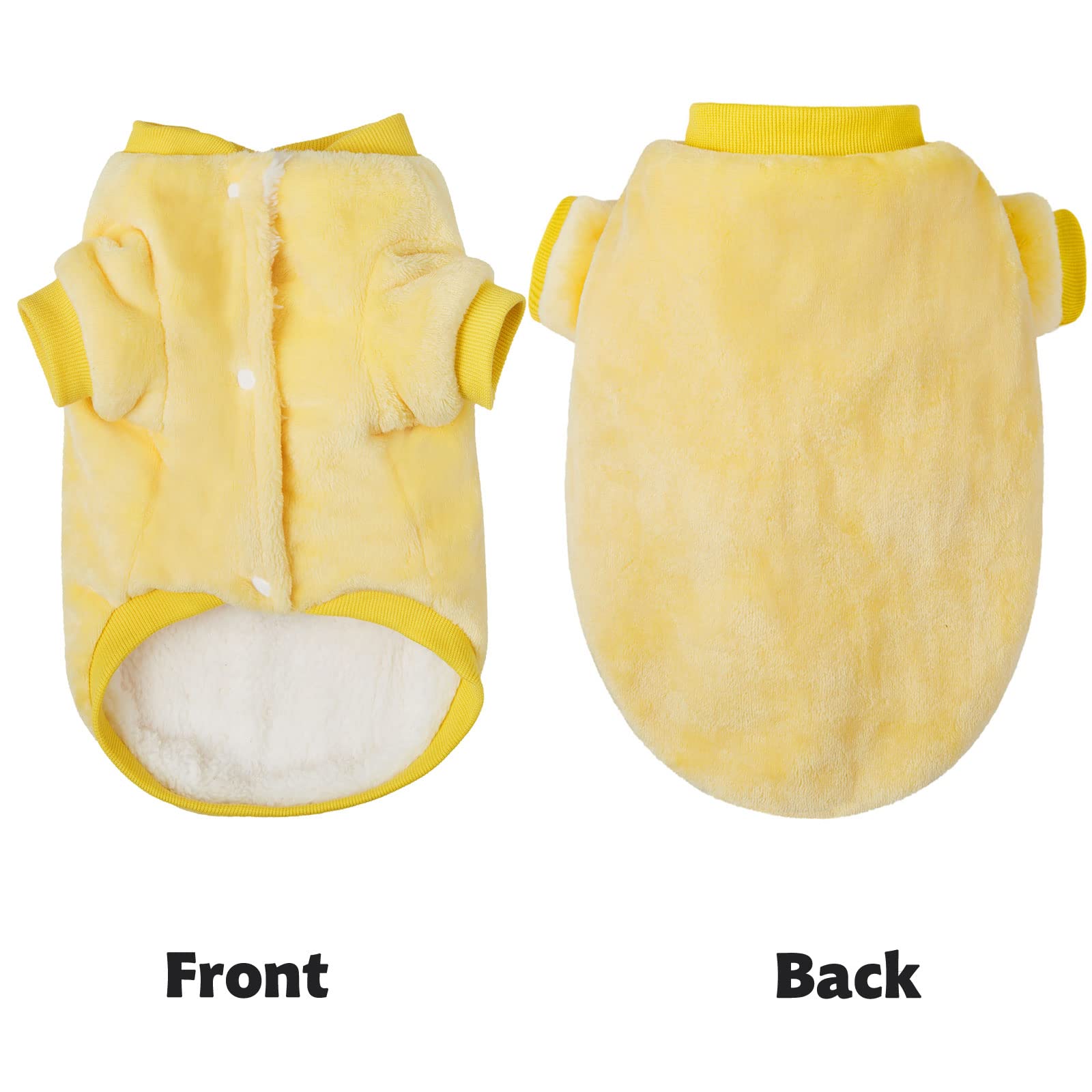 Dog Sweater, Pack Of 2 Or 3, Dog Clothes, Dog Coat, Dog Jacket For Small Or Medium Dogs Boy Or Girl, Ultra Soft And Warm Cat Pet Sweaters (Yellow, Small)