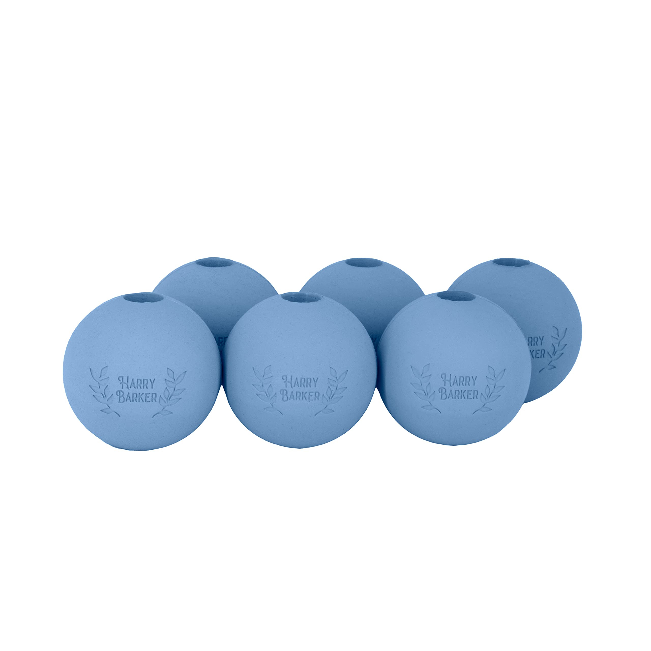 Harry Barker Rubber Balls And Rubber Chew Stick, Rubber Bone For Dogs - 2.5'' Rubber Balls - 6 Pack