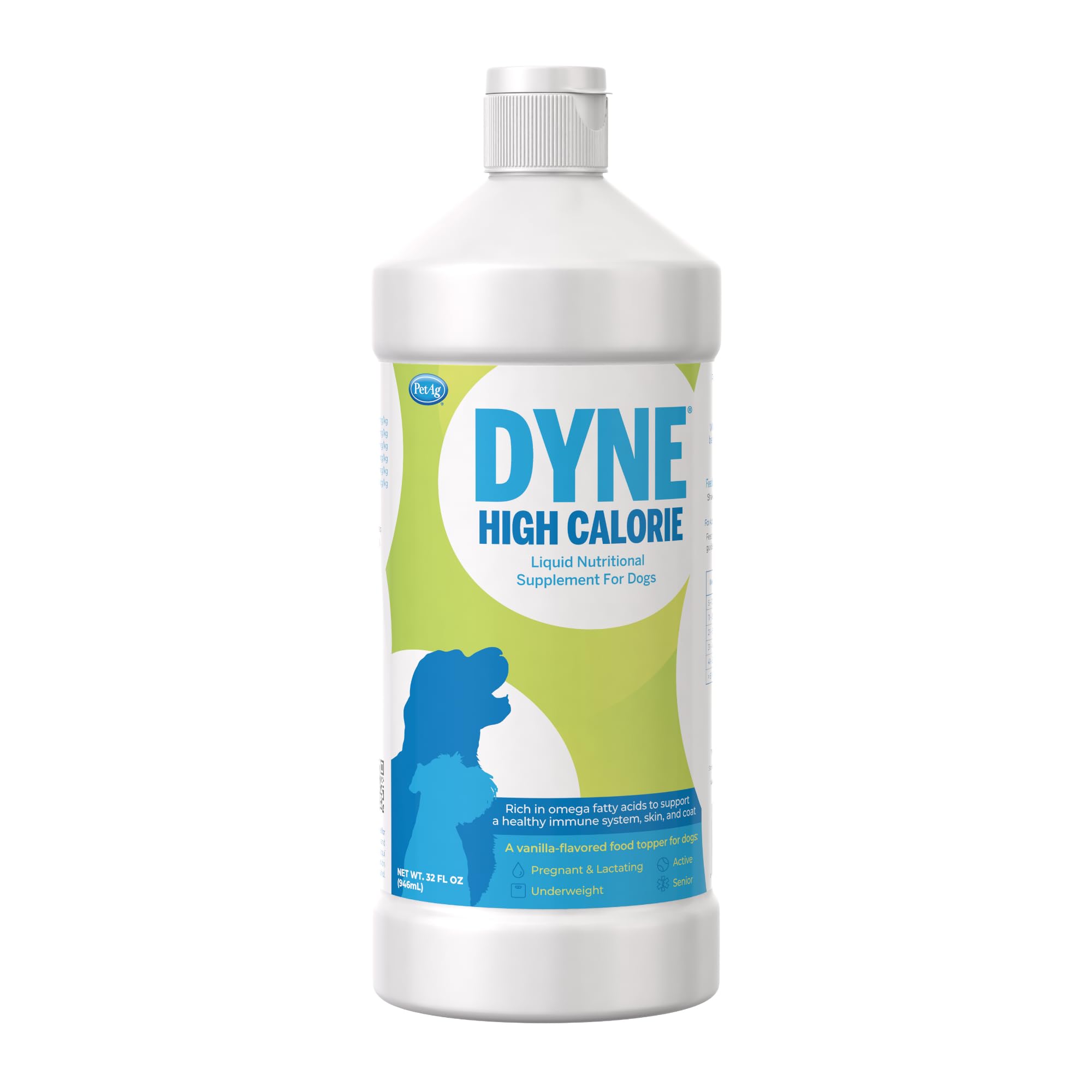Pet-Ag Dyne High Calorie Liquid Nutritional Supplement for Dogs & Puppies 8 Weeks and Older - 32 oz - Supports Performance and E