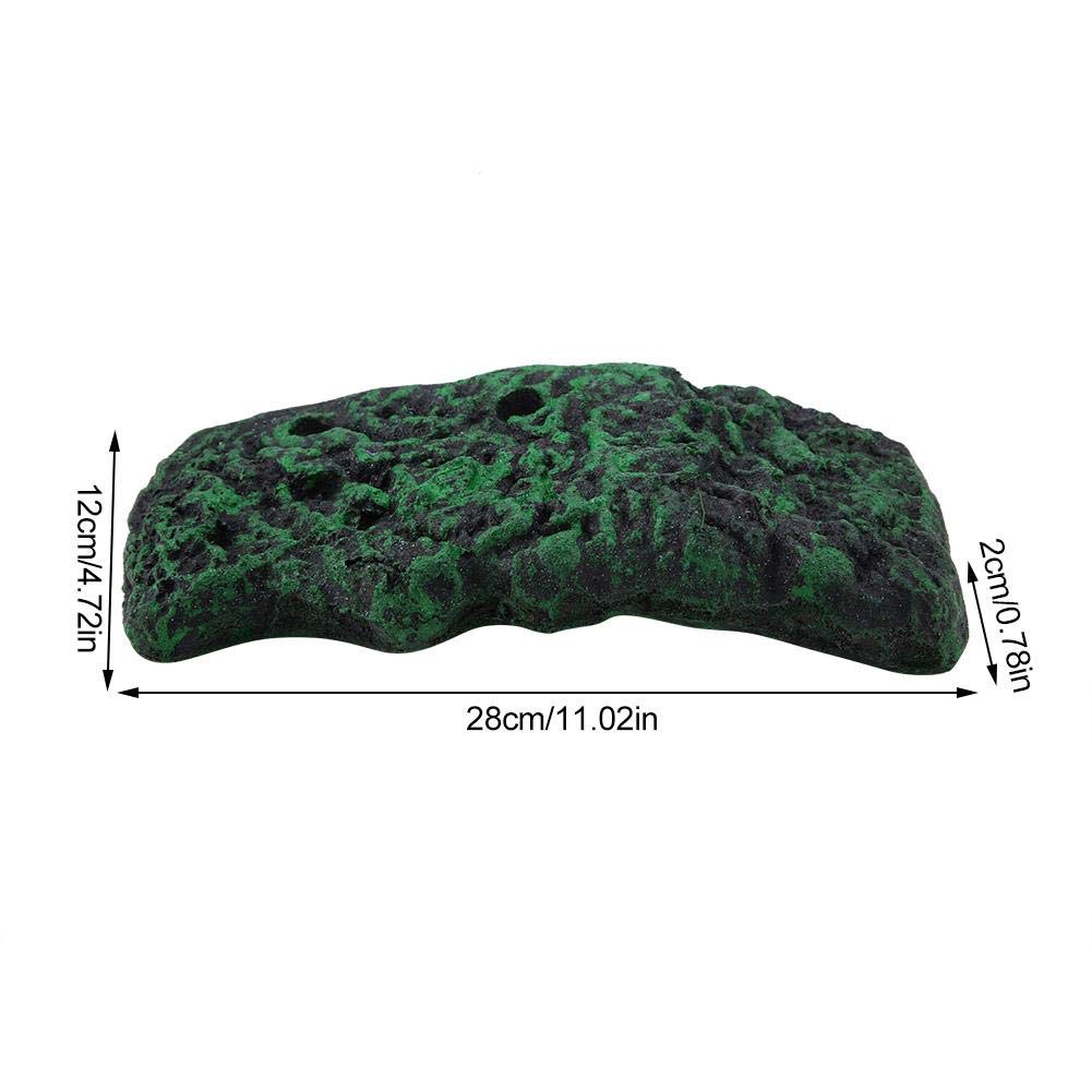 Tnfeeon Reptile Floating, Basking Stage Floating Island with Sucker Aquarium Accessory for Amphius Animals(Large)