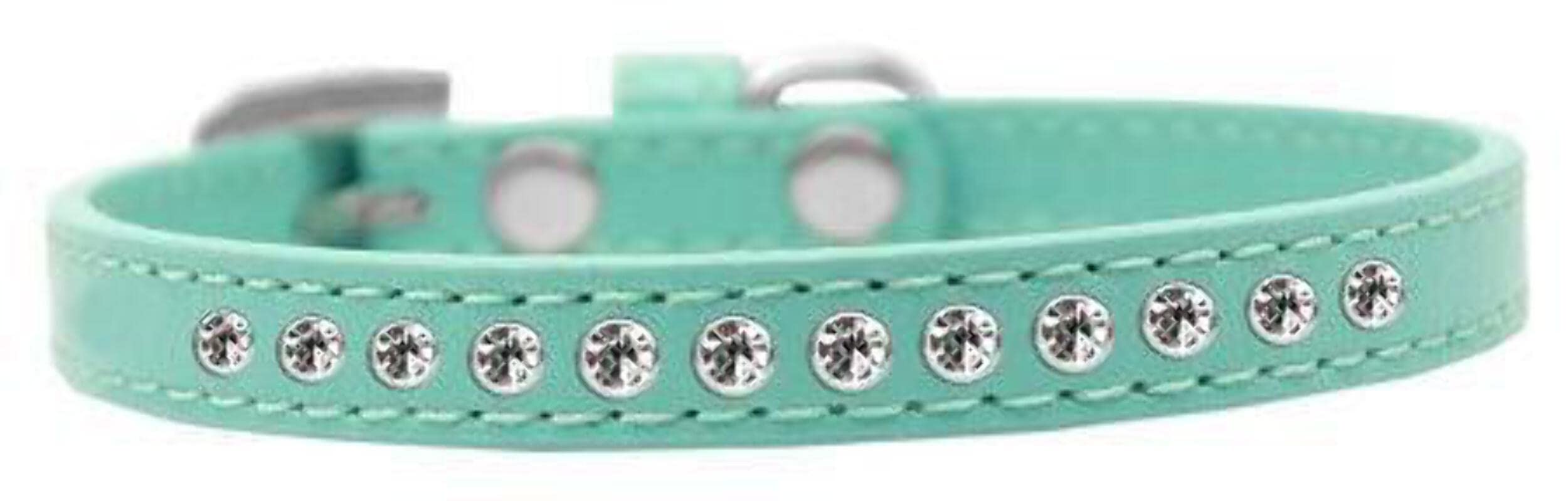 Dog, Puppy & Pet Ice Cream Collar, Two Row Light Pink Crystal Rimsets Silver 20