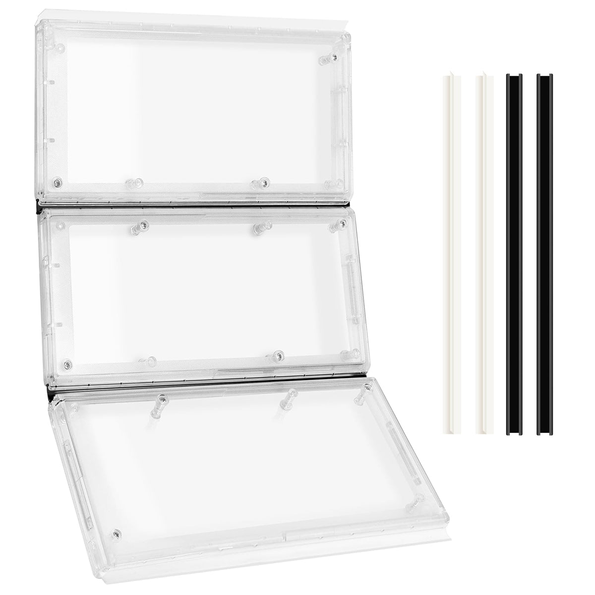3-Panel Airseal Pet Door Replacement Flap,4 Durable Spare Rubber Strips,Compatible With Ideal Pet Product 10.25''X15.75'' Extra 