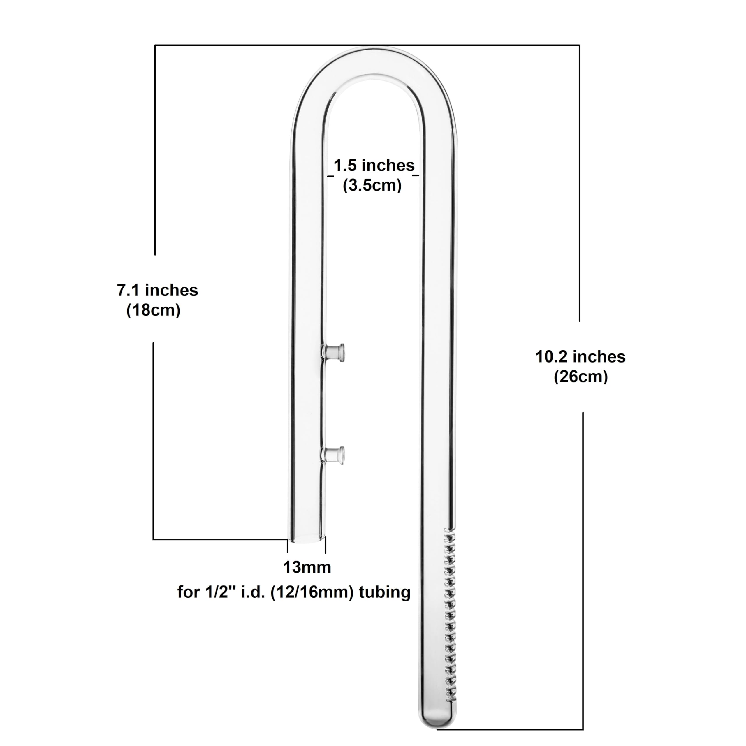 Jardli 13Mm Plant Aquarium Glass Lily Pipe Inflow And Lily Pipe Outflow For 12/16Mm Tube