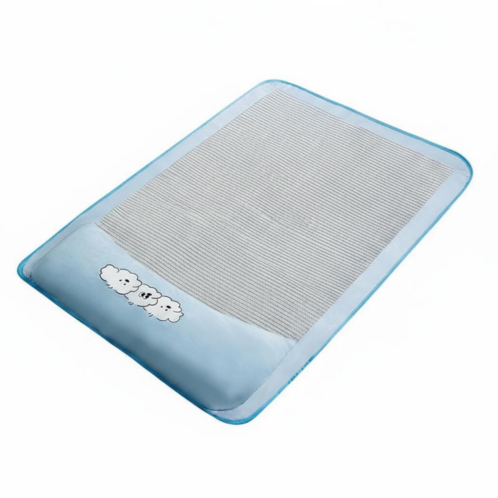 Merishopp Breathable Pet Cooling Pad NonSlip Dog Cooling Mat Portable Ice Silk Pet Pad Foldable for Dogs, Cats, Summer, Blue, X