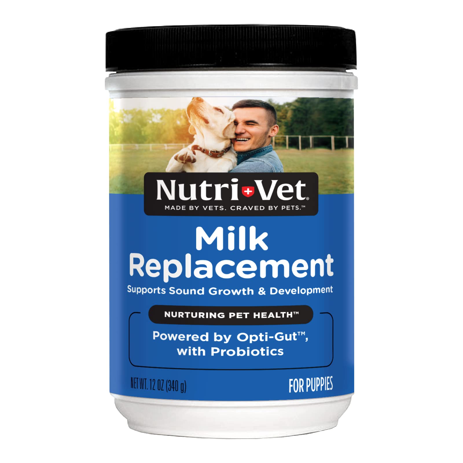 Nutri-Vet Milk Replacement For Puppies  Healthy Gut Support with Probiotics  12 Ounces (Packaging May Vary)