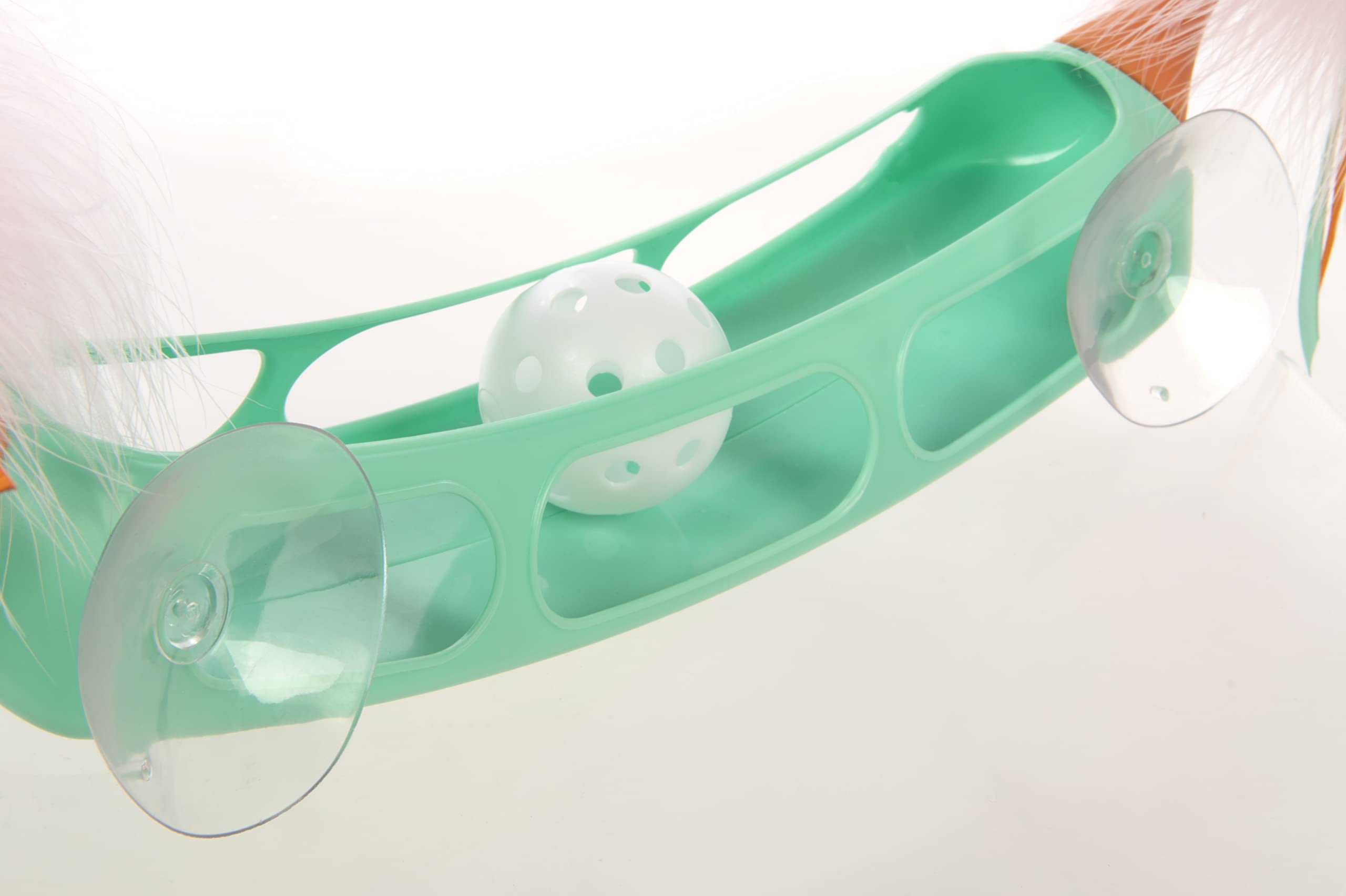 Smartykat Track Tipper Ball Track Cat Toy W/Suction Cup, Works On Floors & Windows - Blue, One Size